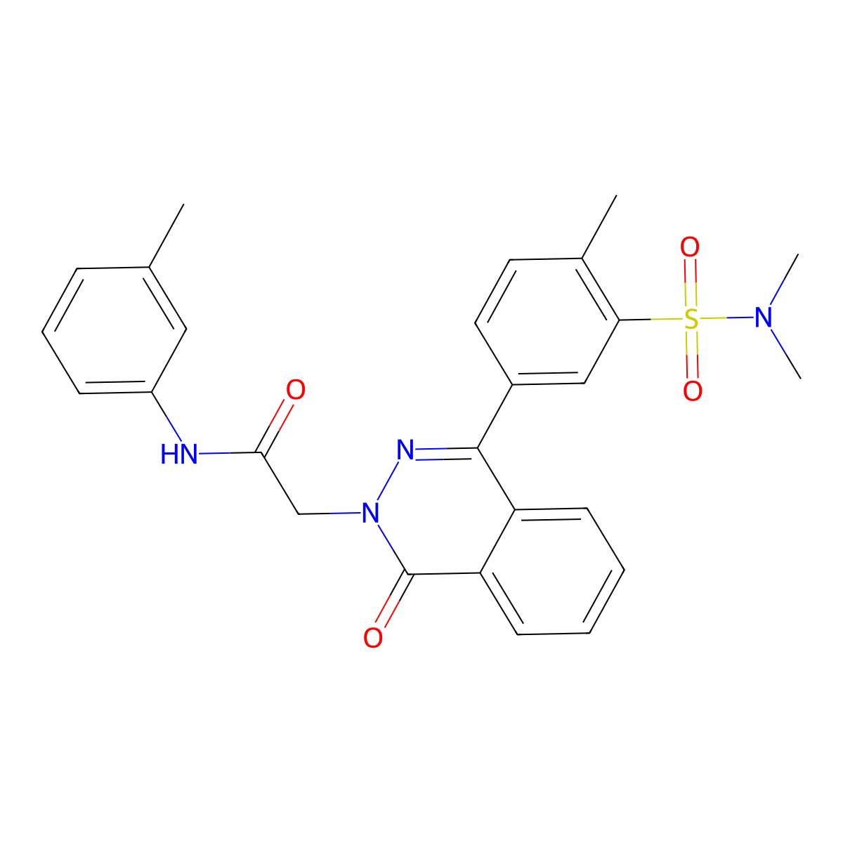 2-{4-[3-(dimethylsulfamoyl)-4-methylphenyl]-1-oxophthalazin-2(1H)-yl}-N-(3-methylphenyl)acetamide molecular structure, CAS 333755-68-3