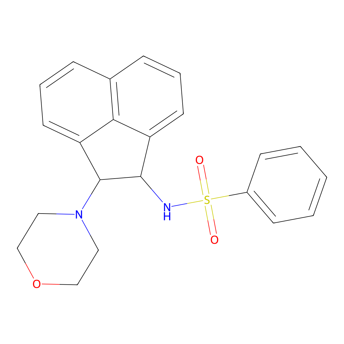 N-(2-morpholin-4-yl-1,2-dihydroacenaphthylen-1-yl)benzenesulfonamide molecular structure, CAS 333755-75-2