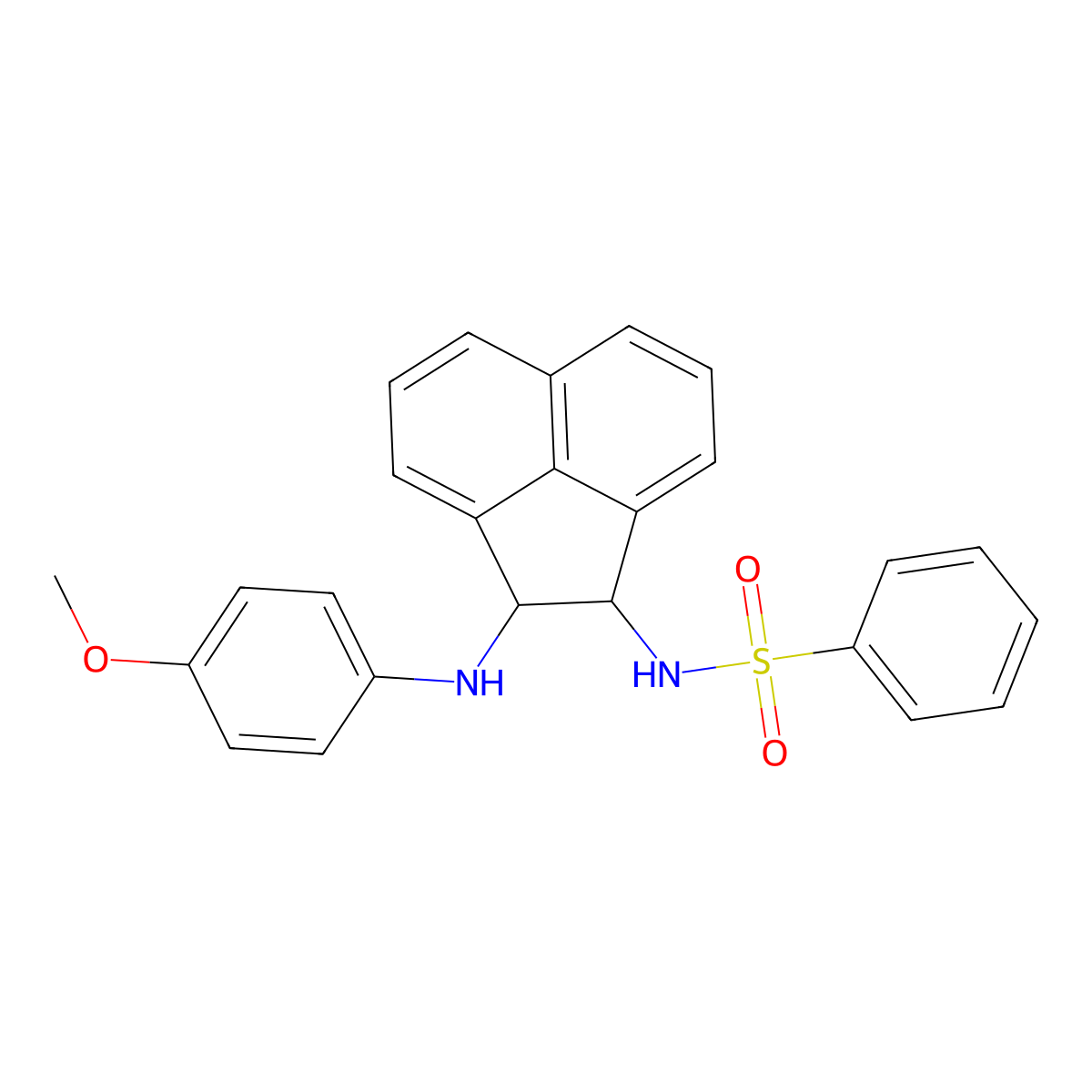 N-[2-(4-methoxyanilino)-1,2-dihydroacenaphthylen-1-yl]benzenesulfonamide molecular structure, CAS 333755-76-3