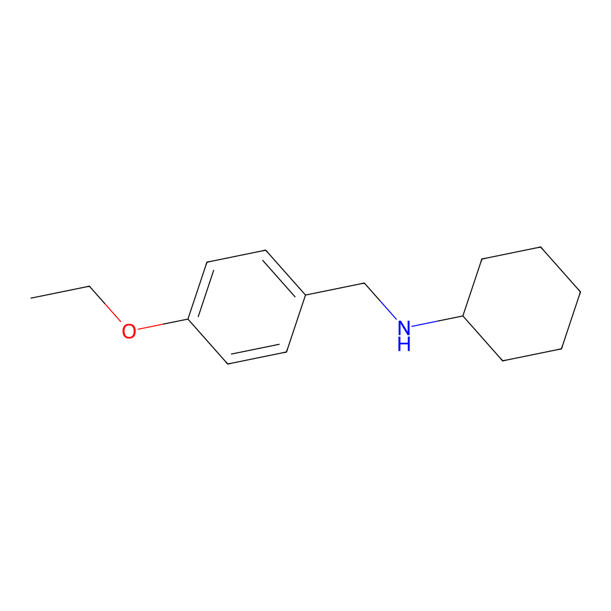 Cyclohexyl-(4-ethoxy-benzyl)-amine molecular structure, CAS 333755-95-6