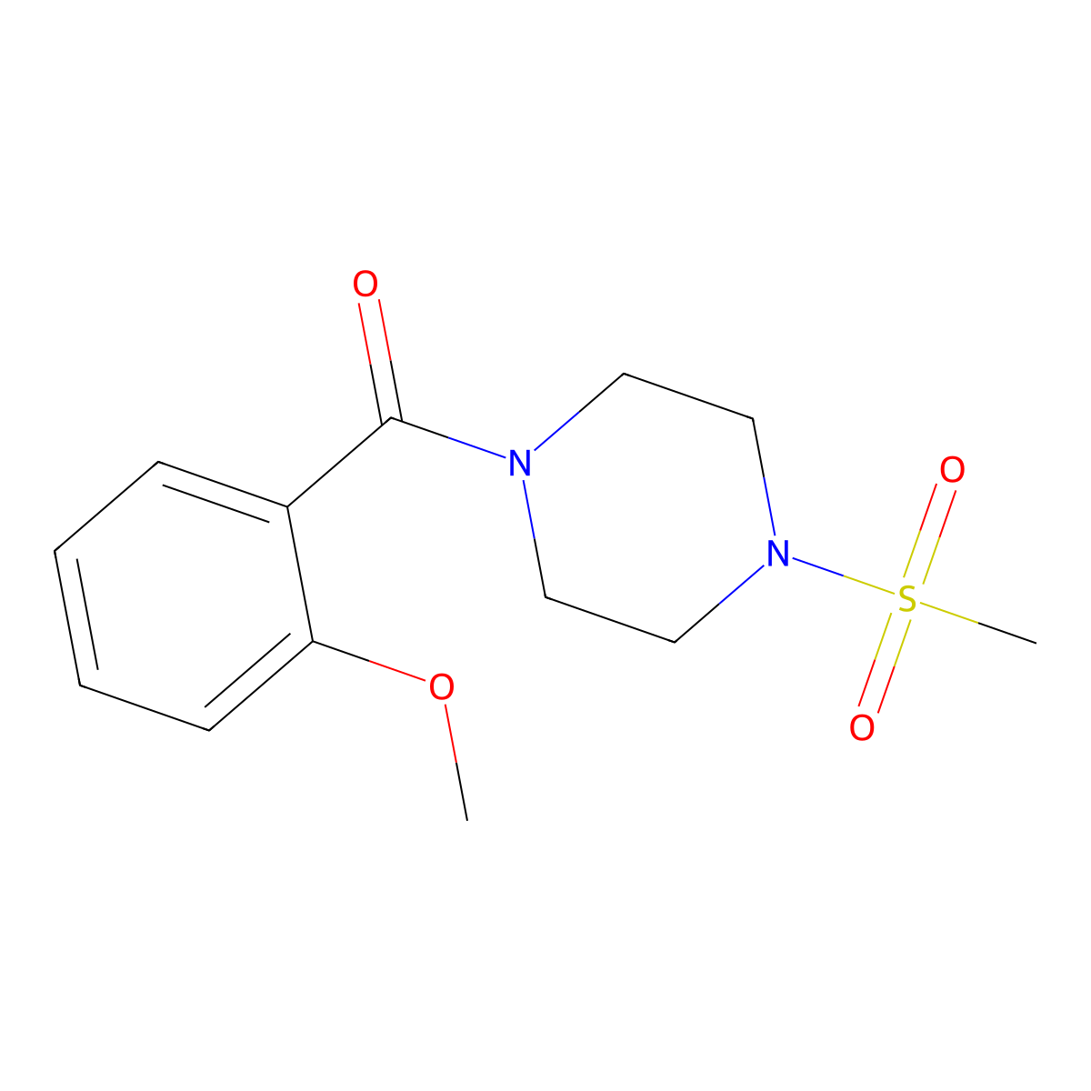 1-(2-Methoxybenzoyl)-4-(methylsulfonyl)piperazine molecular structure, CAS 333756-41-5