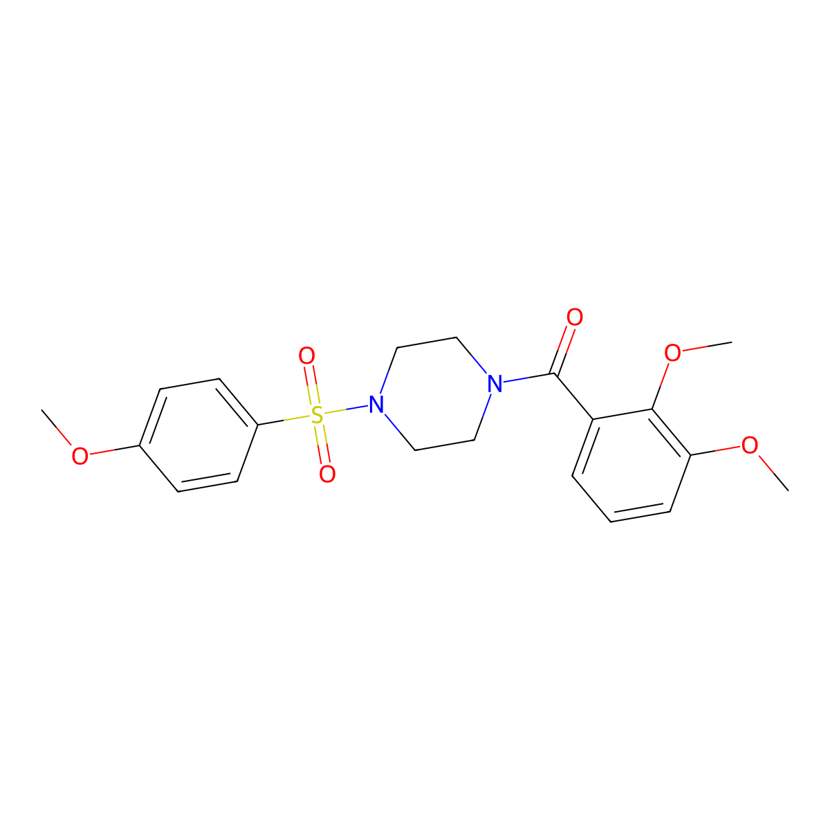1-(2,3-Dimethoxybenzoyl)-4-[(4-methoxyphenyl)sulfonyl]piperazine molecular structure, CAS 333757-04-3