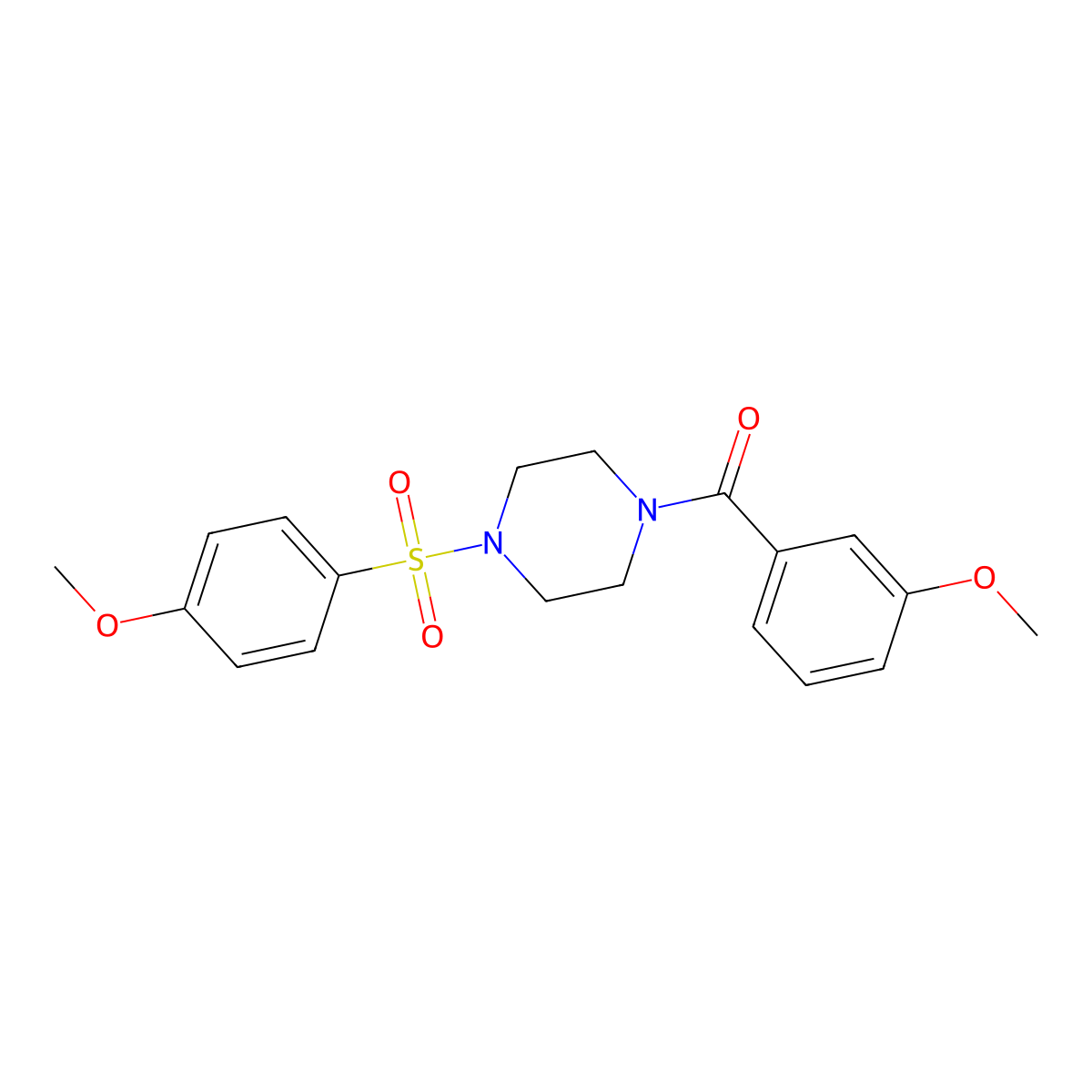 1-(3-Methoxybenzoyl)-4-[(4-methoxyphenyl)sulfonyl]piperazine molecular structure, CAS 333757-75-8