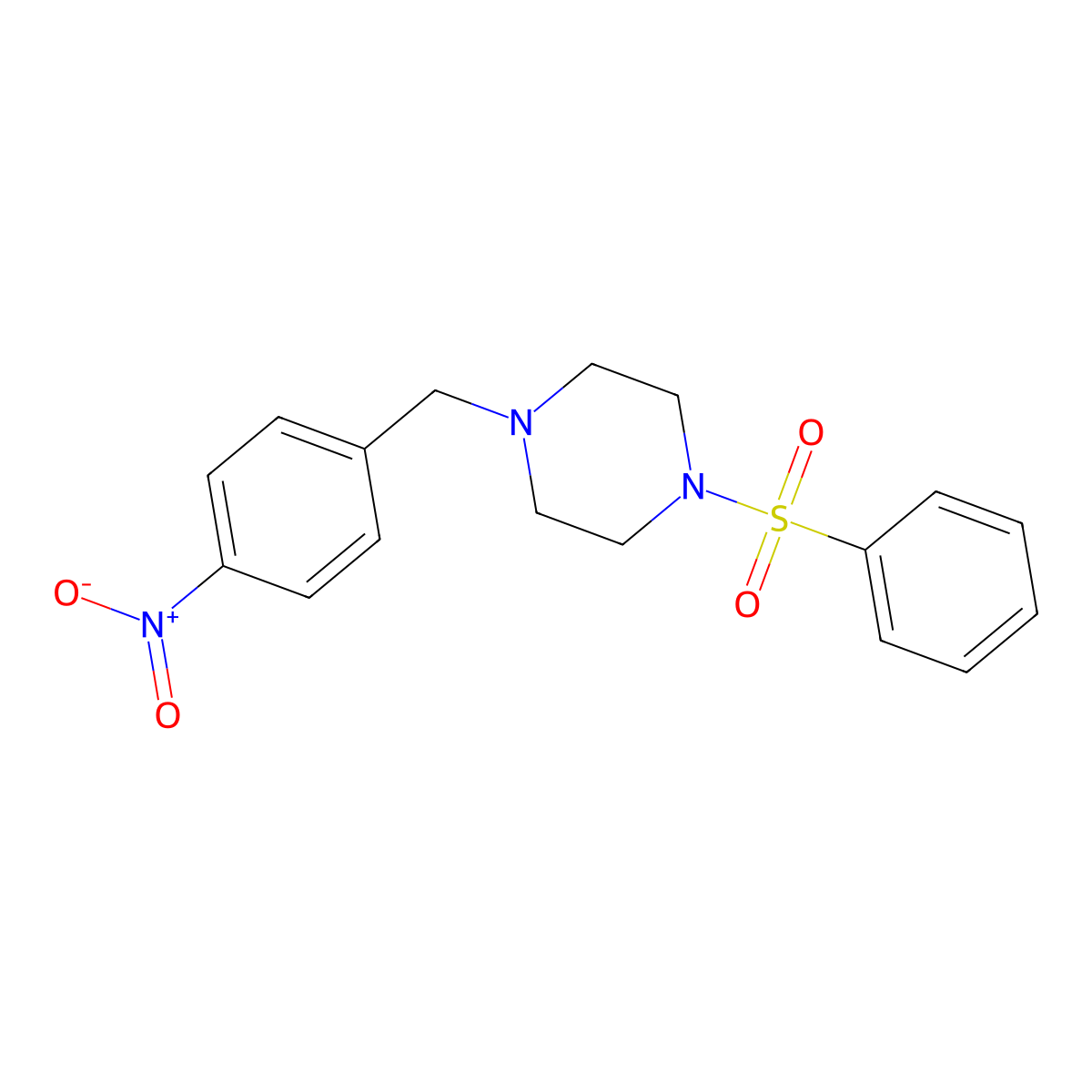 1-(4-Nitrobenzyl)-4-(phenylsulfonyl)piperazine molecular structure, CAS 333757-91-8