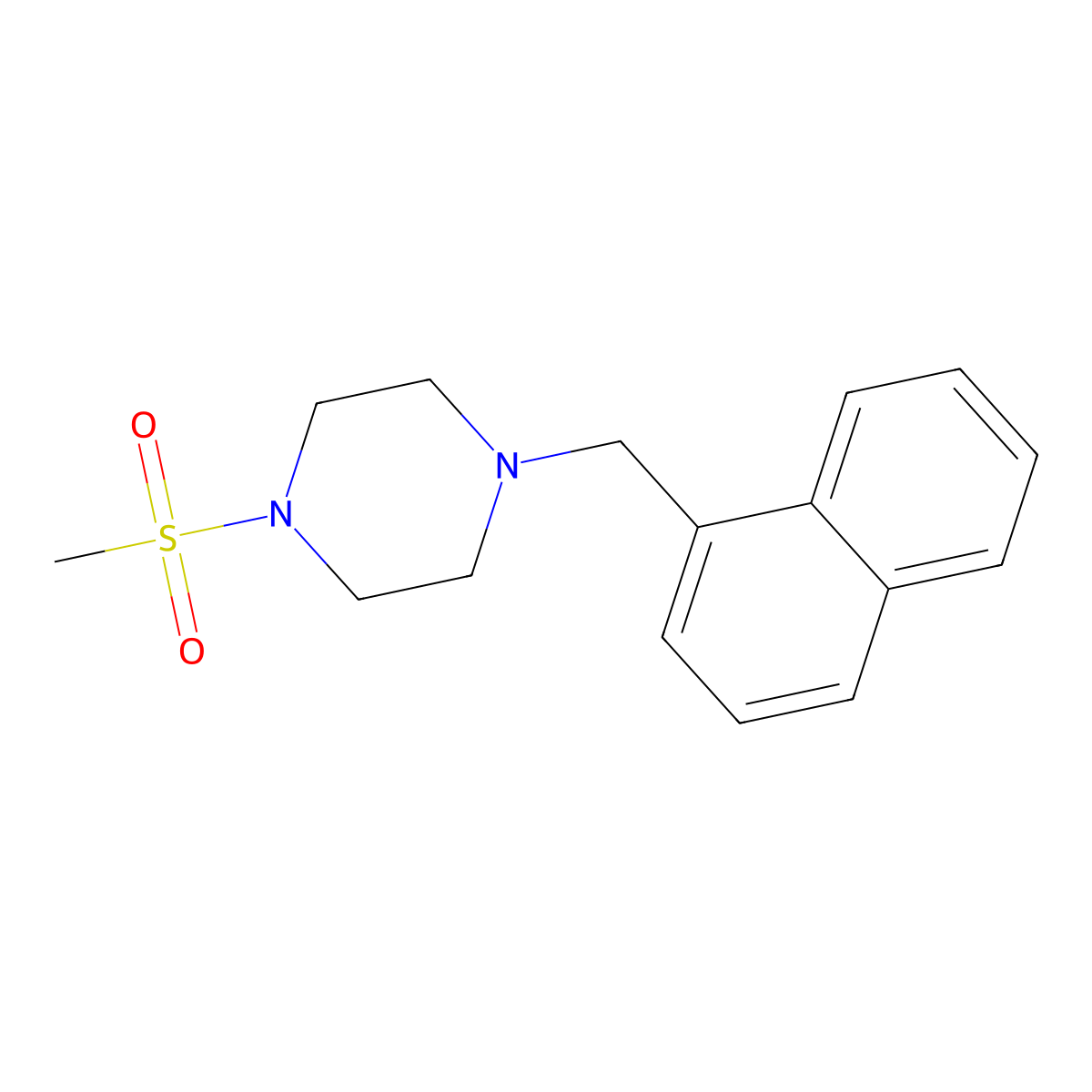 1-Methylsulfonyl-4-(naphthalen-1-ylmethyl)piperazine molecular structure, CAS 333758-04-6