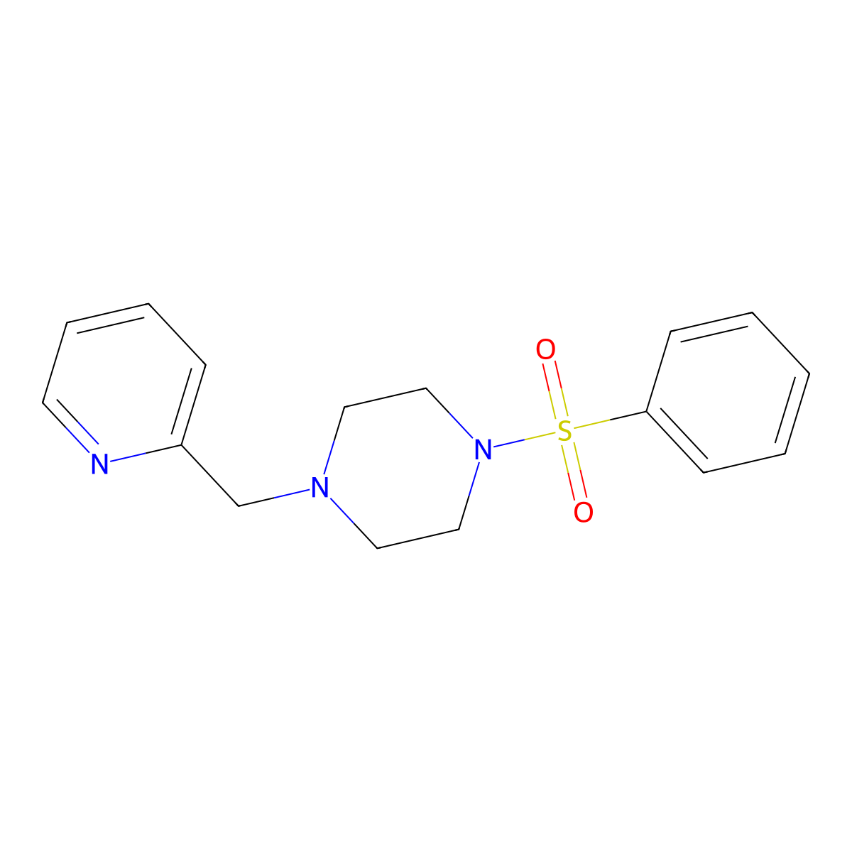 1-(Benzenesulfonyl)-4-(pyridin-2-ylmethyl)piperazine molecular structure, CAS 333758-07-9