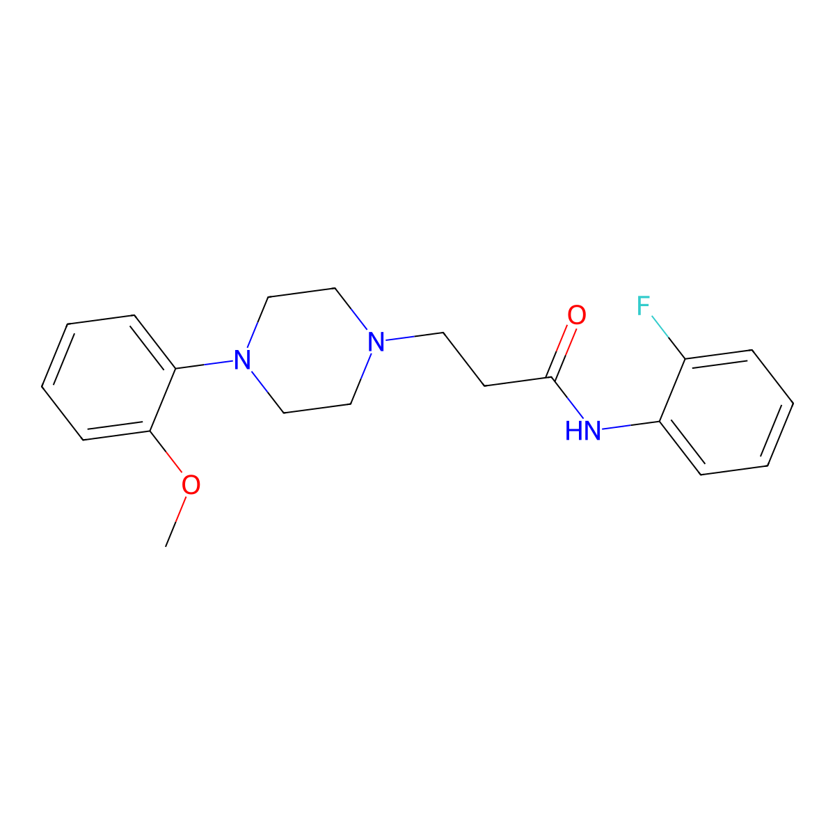 N-(2-fluorophenyl)-3-[4-(2-methoxyphenyl)piperazin-1-yl]propanamide molecular structure, CAS 333758-93-3