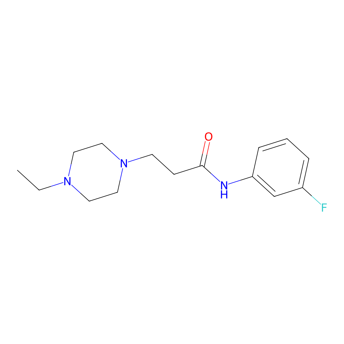 3-(4-ethylpiperazin-1-yl)-N-(3-fluorophenyl)propanamide molecular structure, CAS 333759-01-6