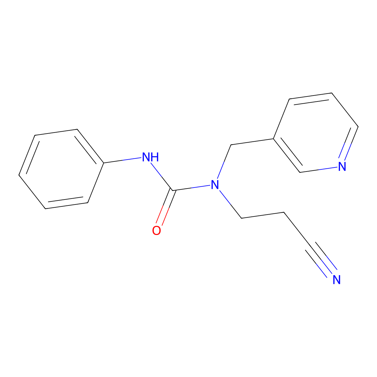 1-(2-Cyanoethyl)-3-phenyl-1-(pyridin-3-ylmethyl)urea molecular structure, CAS 333759-12-9