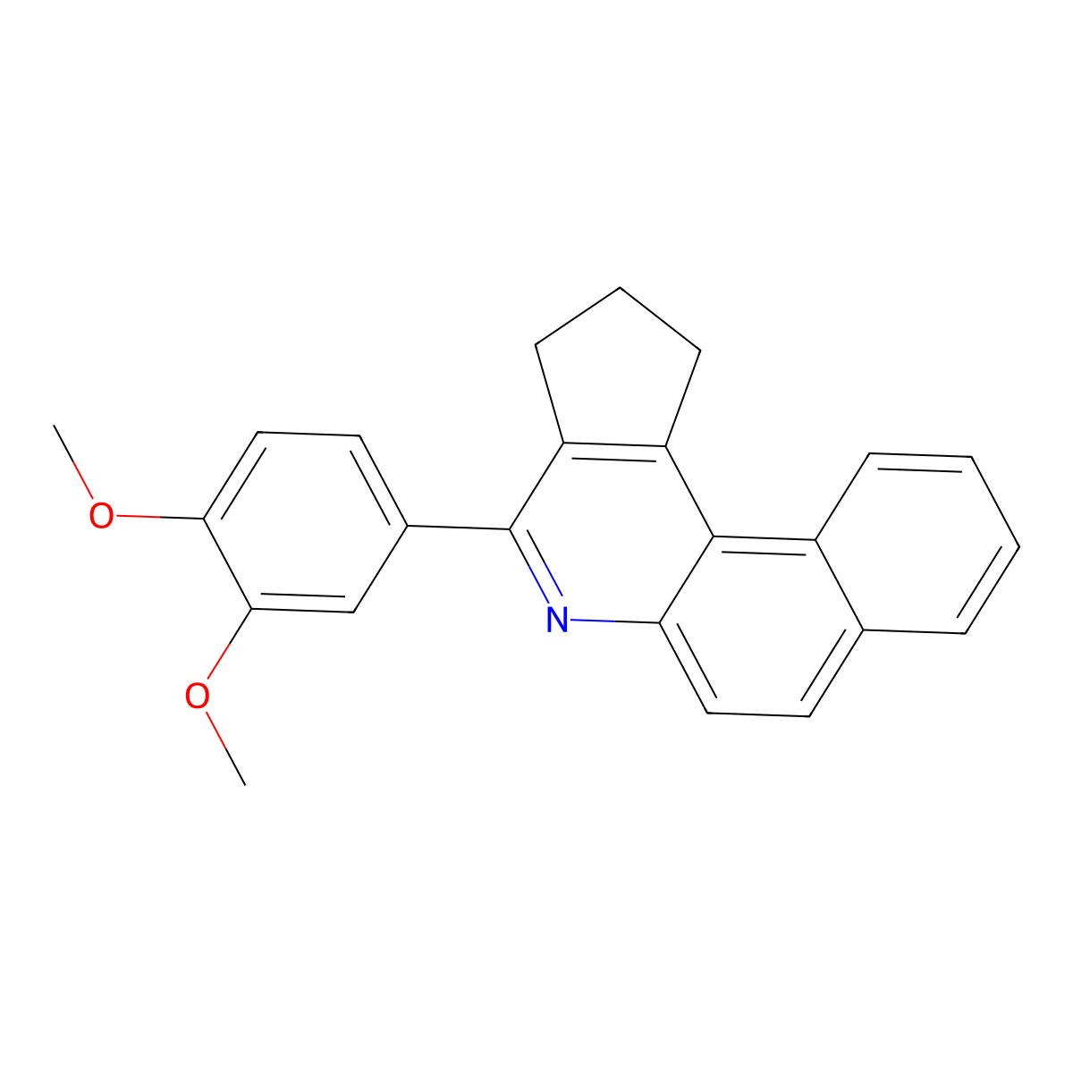 4-(3,4-dimethoxyphenyl)-2,3-dihydro-1H-benzo[f]cyclopenta[c]quinoline molecular structure, CAS 333759-28-7