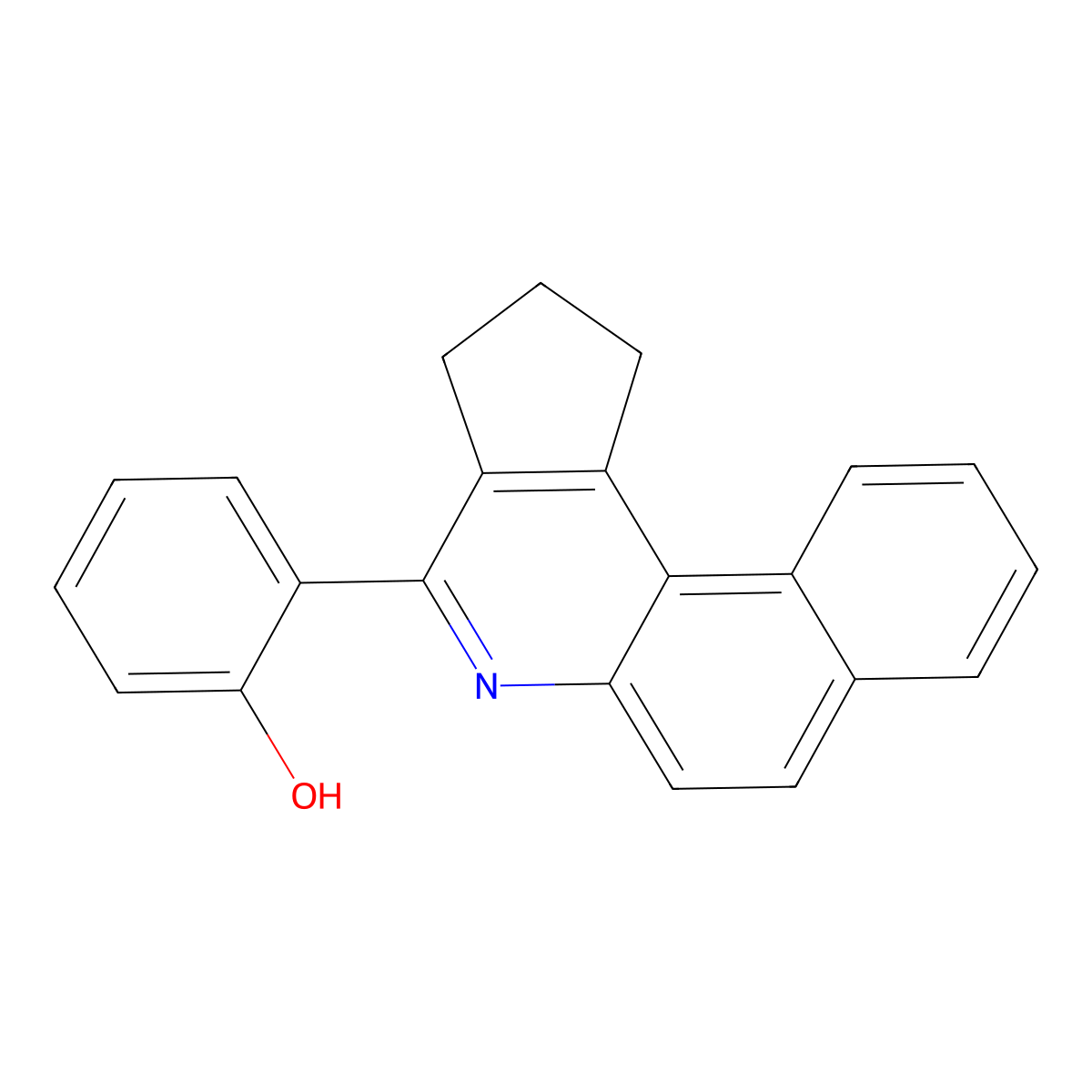 2-(2,3-dihydro-1H-benzo[f]cyclopenta[c]quinolin-4-yl)phenol molecular structure, CAS 333759-29-8