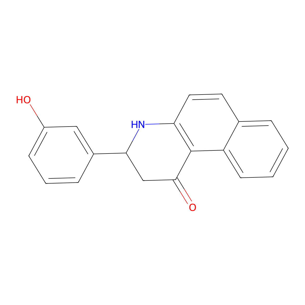 3-(3-hydroxyphenyl)-3,4-dihydrobenzo[f]quinolin-1(2H)-one molecular structure, CAS 333759-52-7