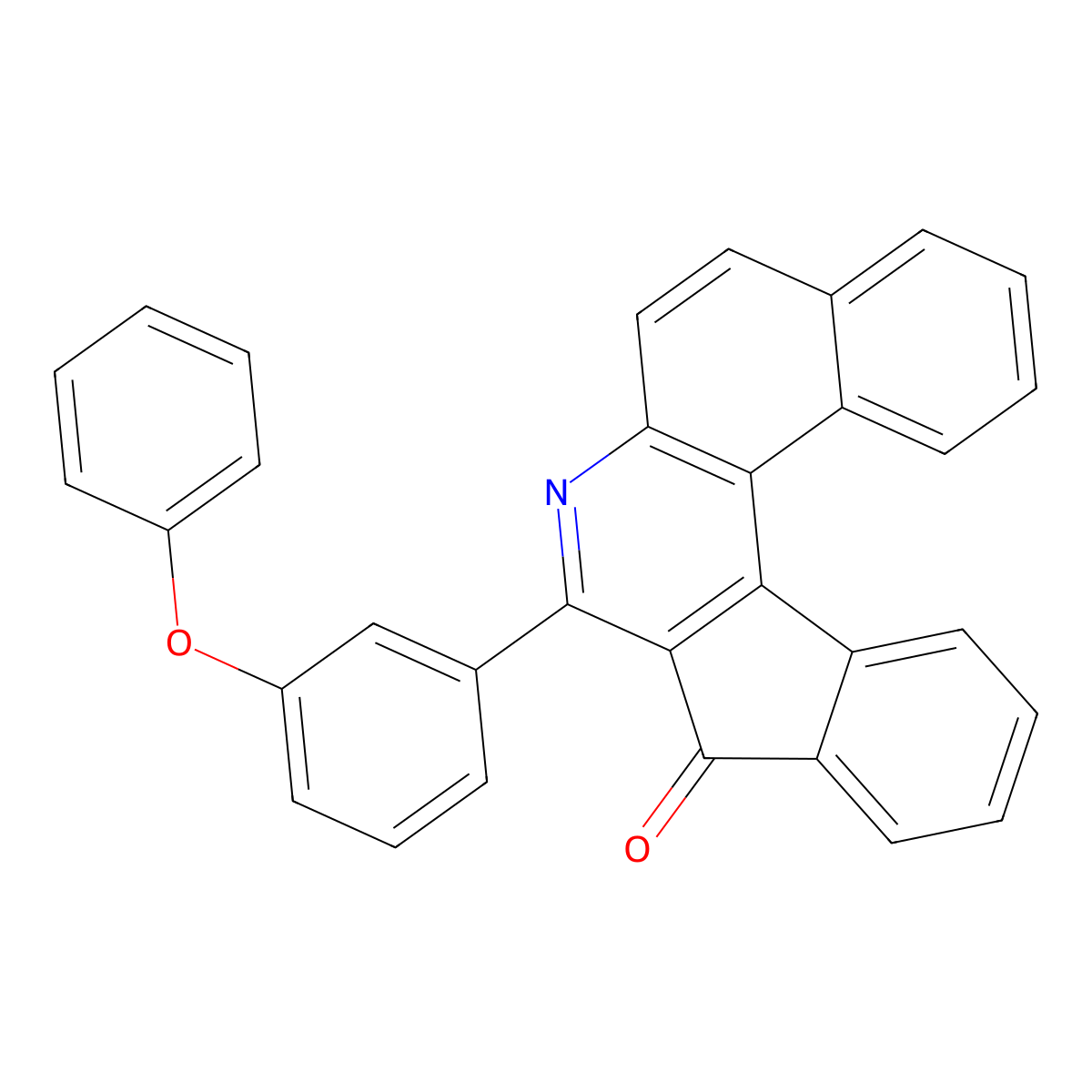 8-(3-phenoxyphenyl)-9H-benzo[f]indeno[2,1-c]quinolin-9-one molecular structure, CAS 333759-54-9