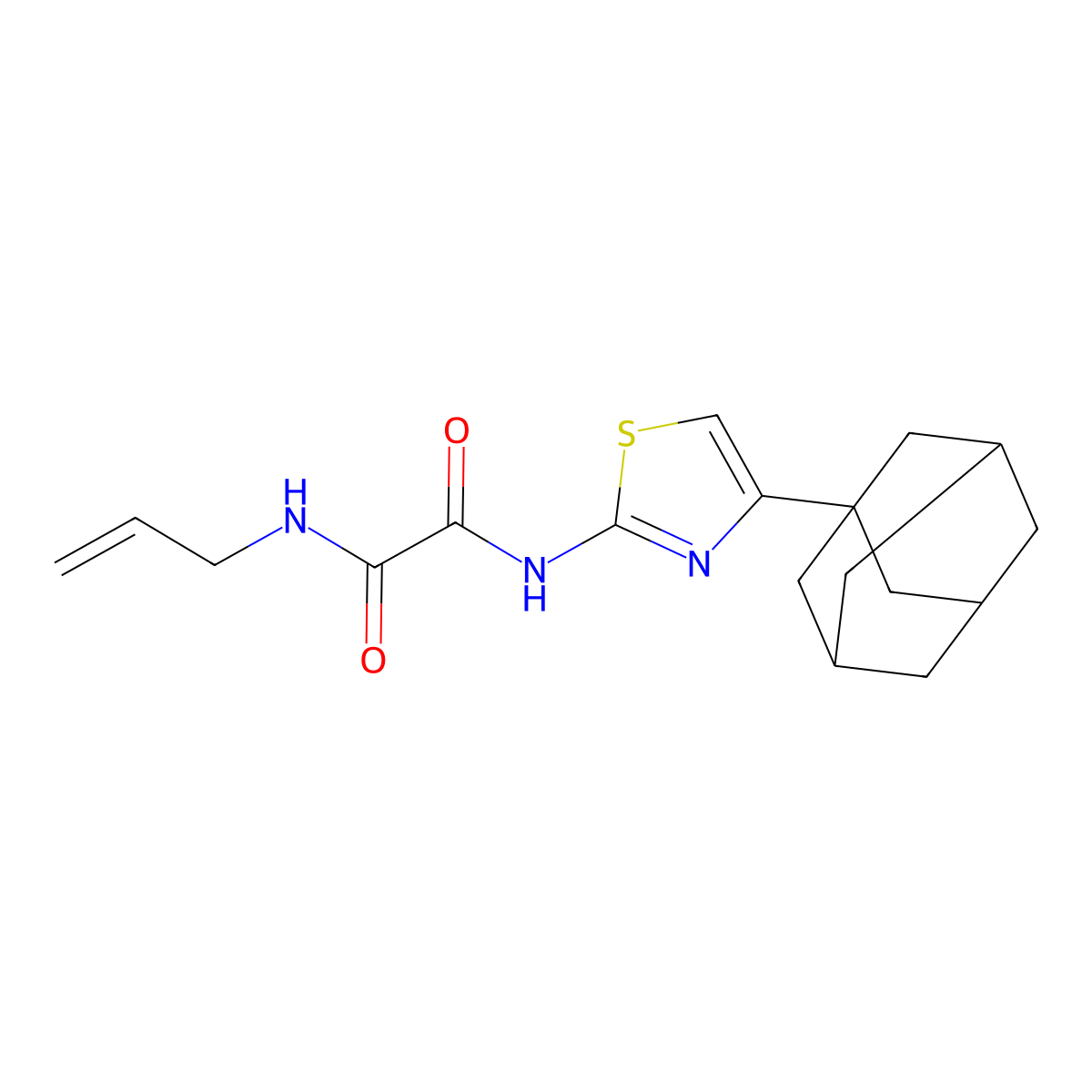 N'-[4-(1-adamantyl)-1,3-thiazol-2-yl]-N-prop-2-enyloxamide molecular structure, CAS 333760-01-3