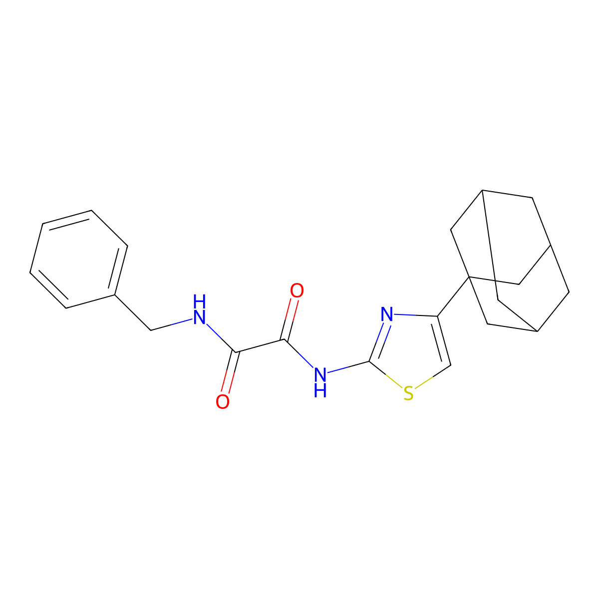 N'-[4-(1-adamantyl)-1,3-thiazol-2-yl]-N-benzyloxamide molecular structure, CAS 333760-23-9