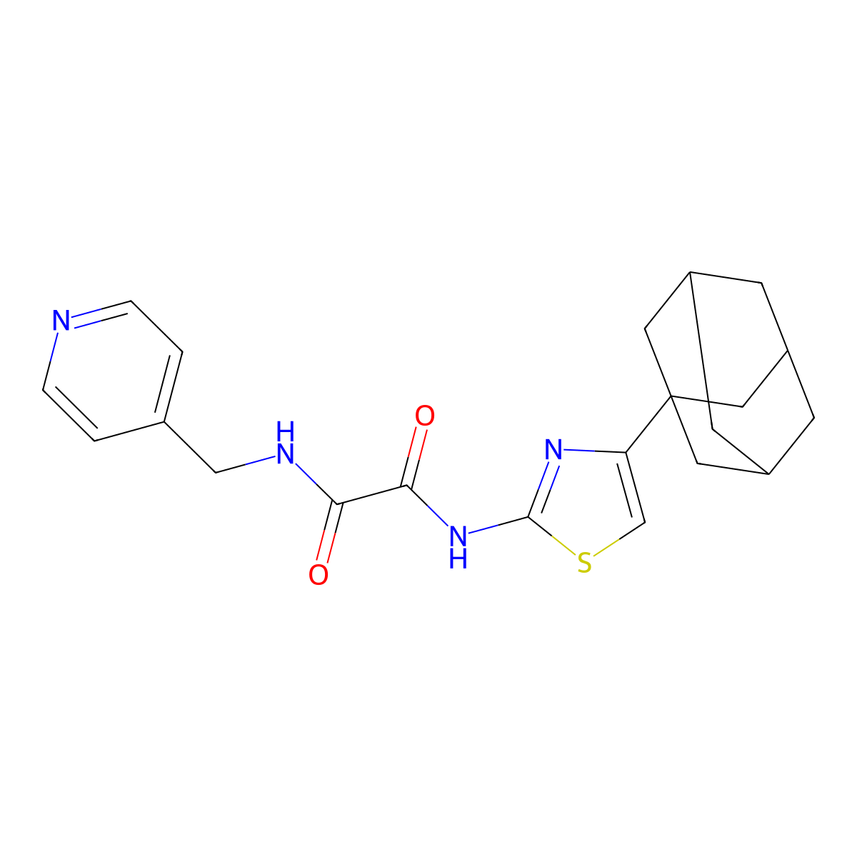 N-(4-Adamantan-1-yl-thiazol-2-yl)-N'-pyridin-4-ylmethyl-oxalamide molecular structure, CAS 333760-41-1