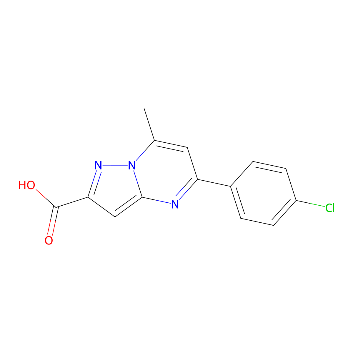 5-(4-Chlorophenyl)-7-methylpyrazolo[1,5-a]pyrimidine-2-carboxylic acid molecular structure, CAS 333765-72-3