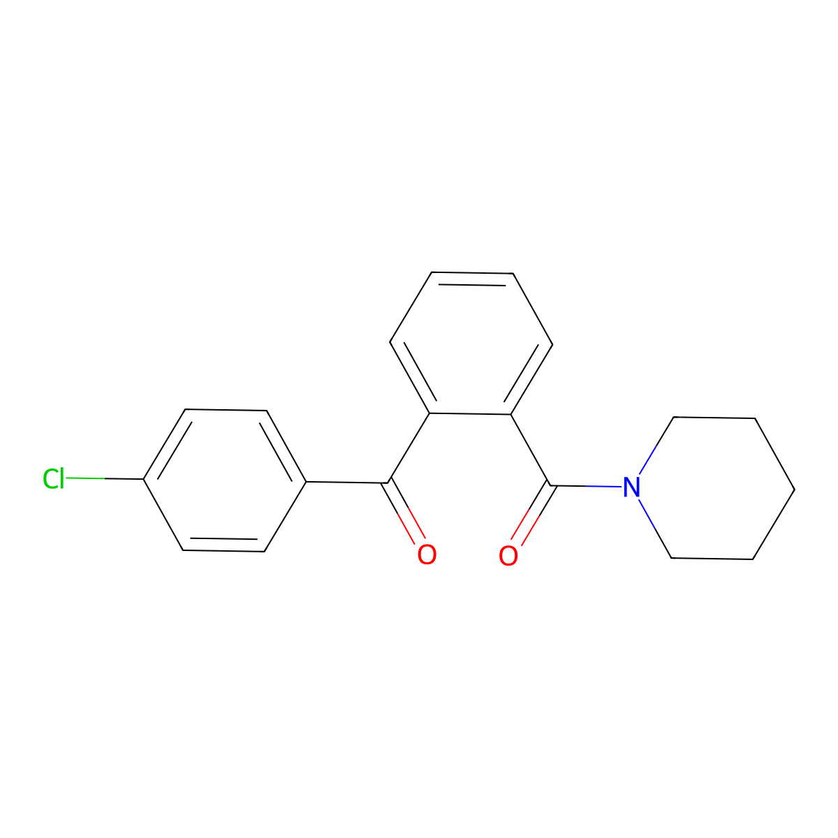 Piperidine, 1-[2-(4-chlorobenzoyl)benzoyl]- molecular structure, CAS 333765-99-4