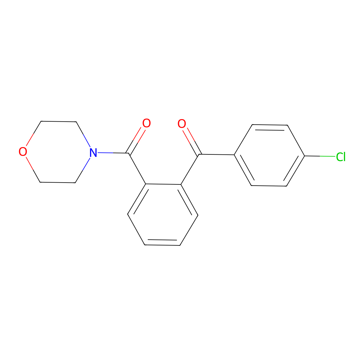 (4-Chlorophenyl)[2-(4-morpholinylcarbonyl)phenyl]methanone molecular structure, CAS 333766-00-0