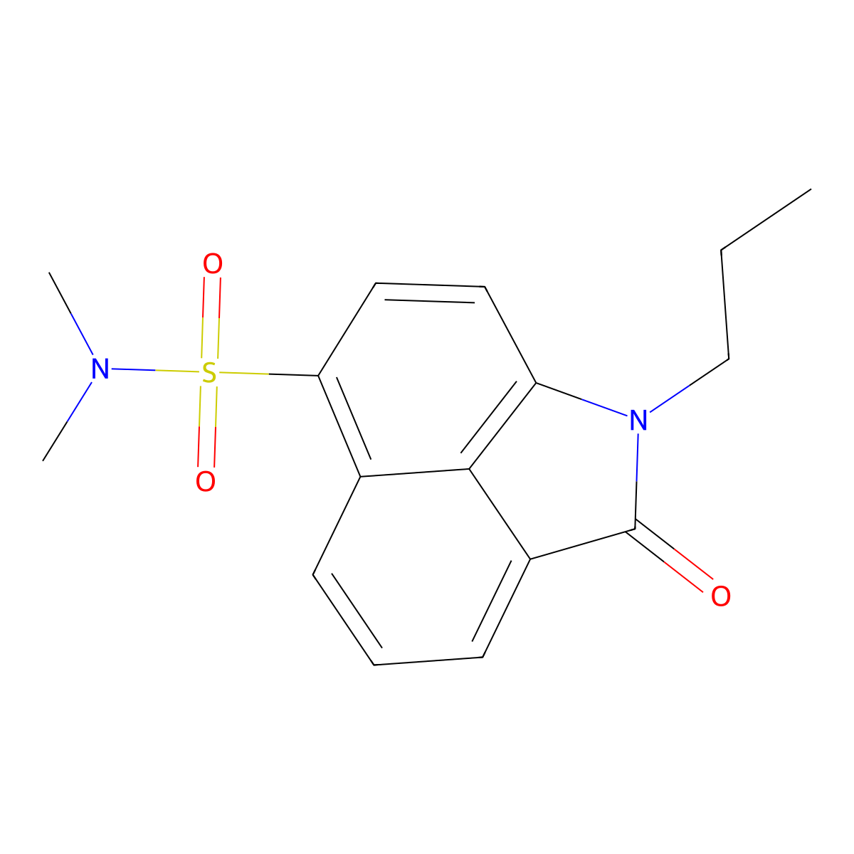 N,N-dimethyl-2-oxo-1-propyl-1,2-dihydrobenzo[cd]indole-6-sulfonamide molecular structure, CAS 333766-05-5