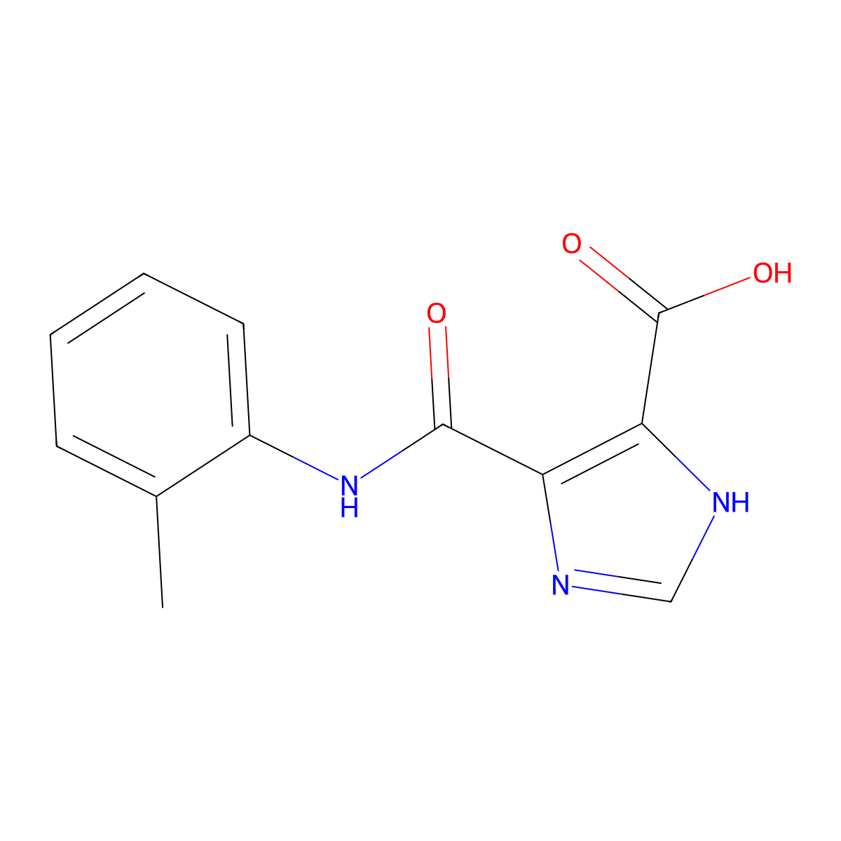 5-O-Tolylcarbamoyl-3H-imidazole-4-carboxylic acid molecular structure, CAS 333766-99-7