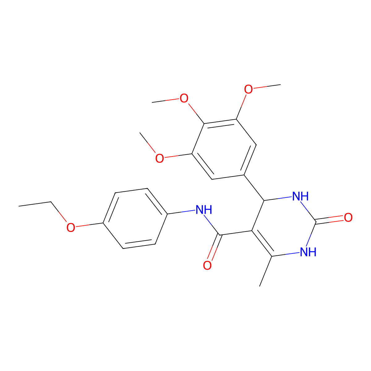 N-(4-ethoxyphenyl)-6-methyl-2-oxo-4-(3,4,5-trimethoxyphenyl)-1,2,3,4-tetrahydropyrimidine-5-carboxamide molecular structure, CAS 333767-23-0