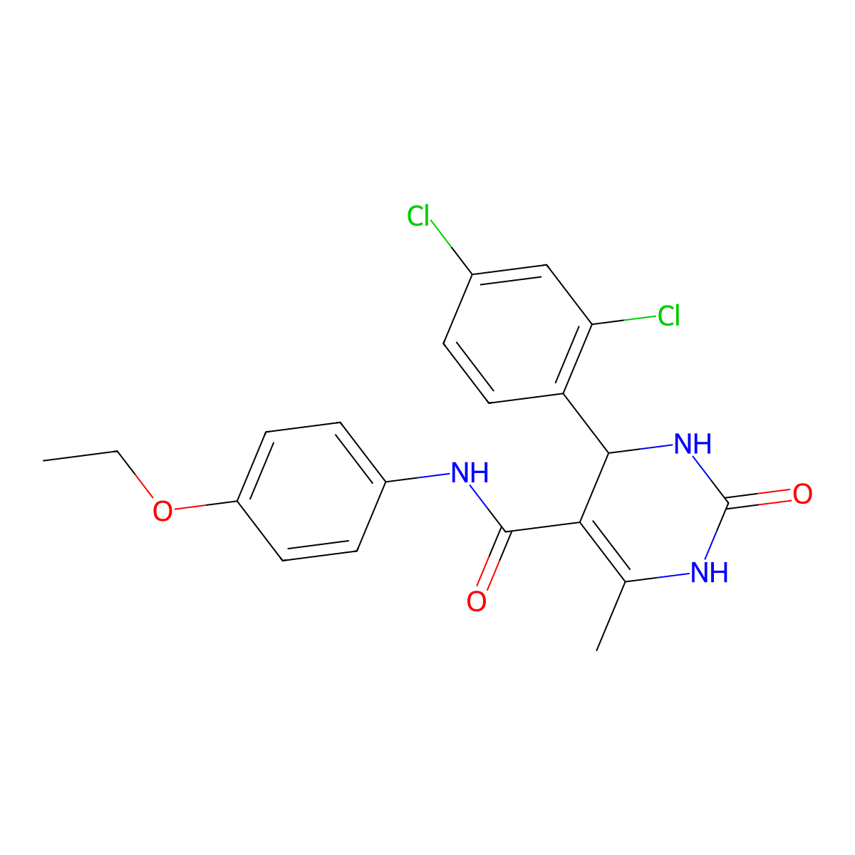 4-(2,4-dichlorophenyl)-N-(4-ethoxyphenyl)-6-methyl-2-oxo-1,2,3,4-tetrahydropyrimidine-5-carboxamide molecular structure, CAS 333767-34-3