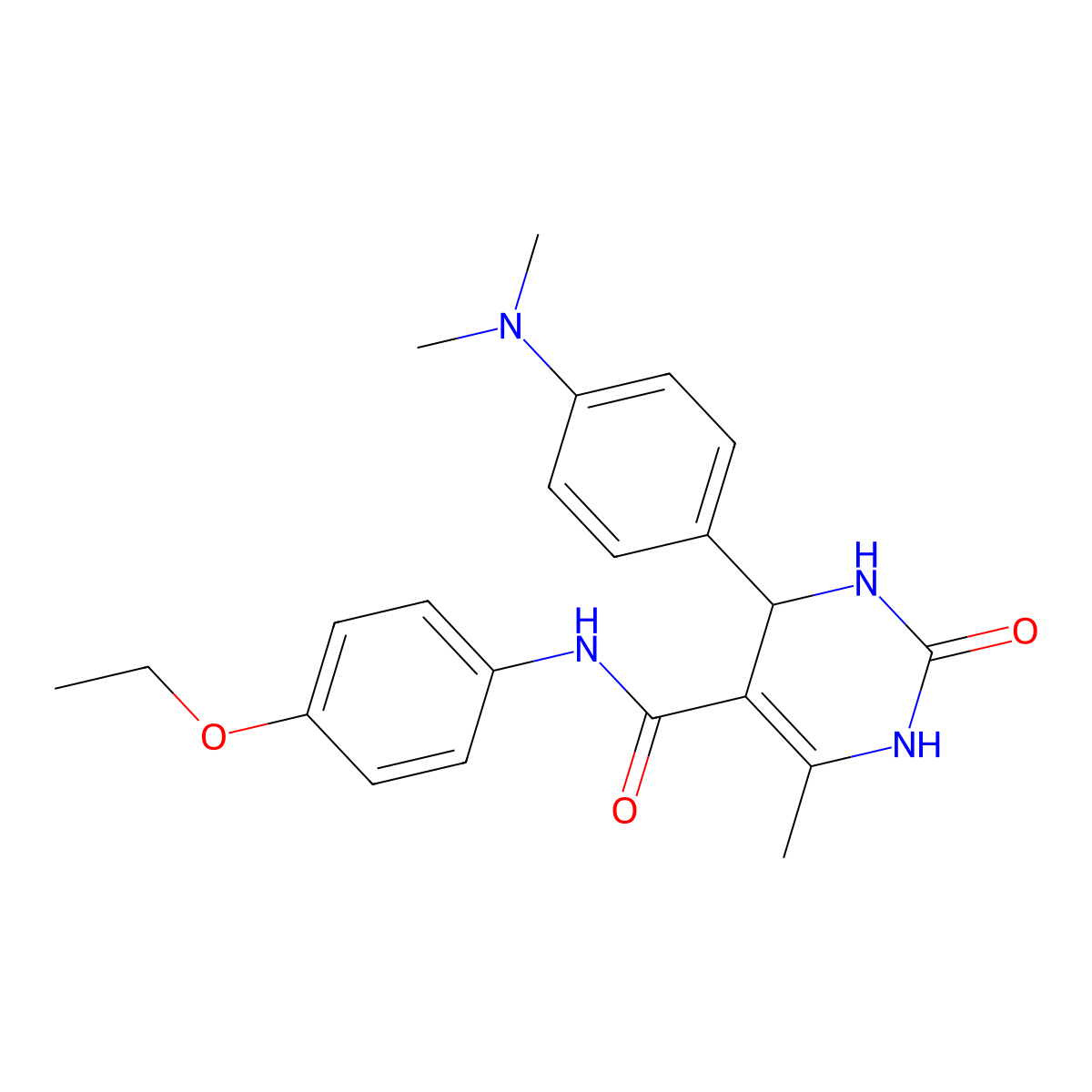 4-[4-(dimethylamino)phenyl]-N-(4-ethoxyphenyl)-6-methyl-2-oxo-1,2,3,4-tetrahydro-5-pyrimidinecarboxamide molecular structure, CAS 333767-42-3