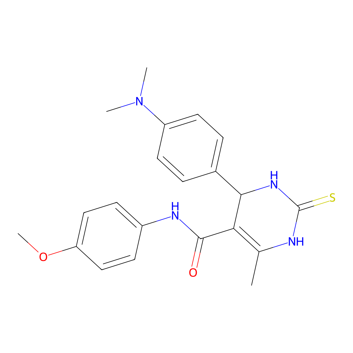 4-[4-(dimethylamino)phenyl]-N-(4-methoxyphenyl)-6-methyl-2-thioxo-1,2,3,4-tetrahydro-5-pyrimidinecarboxamide molecular structure, CAS 333767-58-1