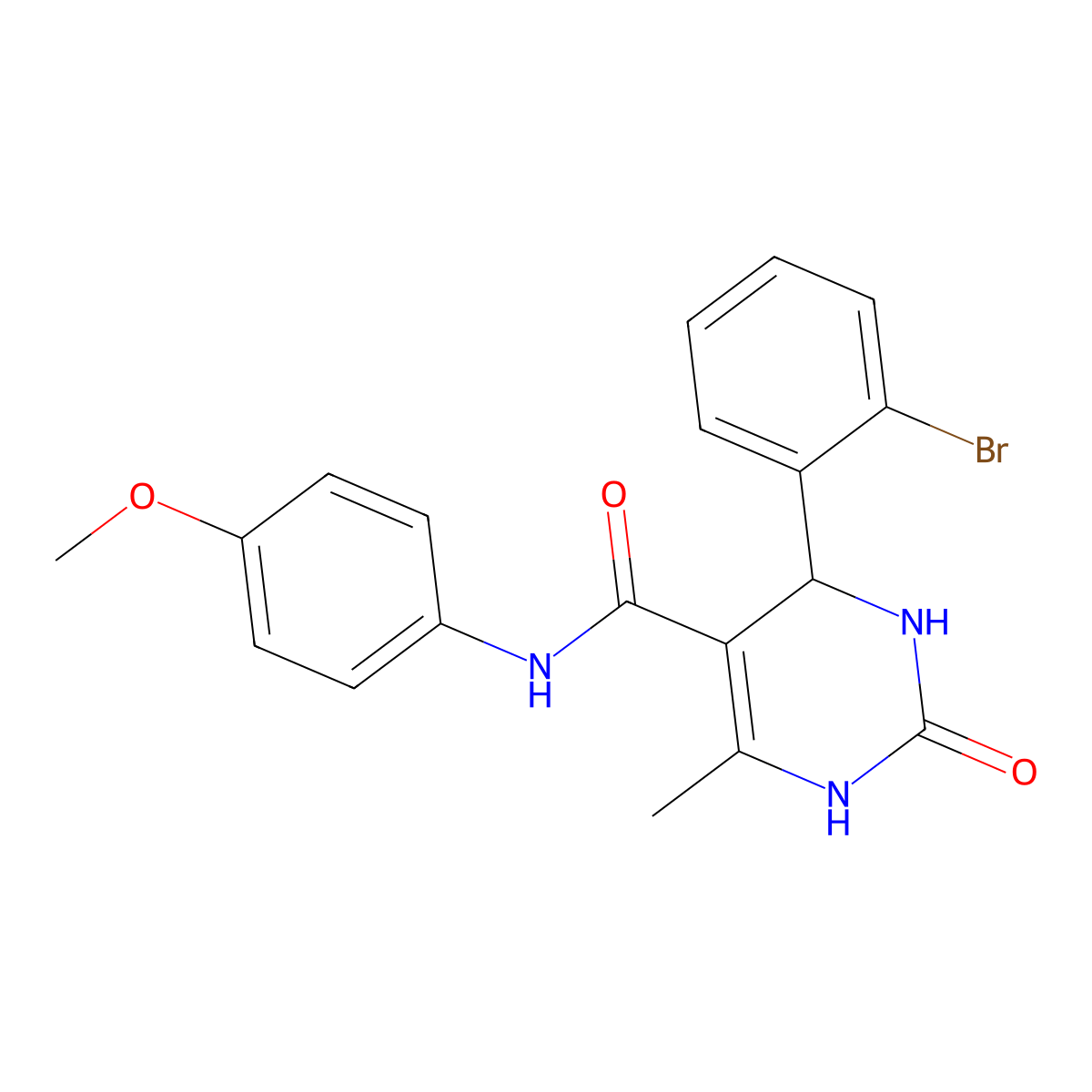 4-(2-bromophenyl)-N-(4-methoxyphenyl)-6-methyl-2-oxo-1,2,3,4-tetrahydropyrimidine-5-carboxamide molecular structure, CAS 333767-63-8
