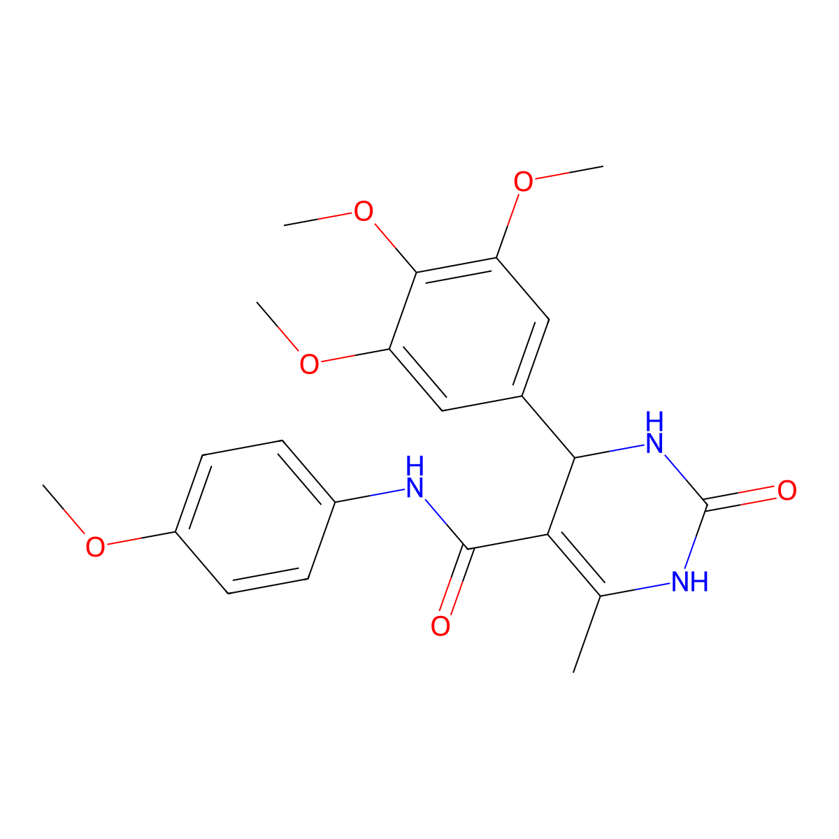 N-(4-methoxyphenyl)-6-methyl-2-oxo-4-(3,4,5-trimethoxyphenyl)-1,2,3,4-tetrahydropyrimidine-5-carboxamide molecular structure, CAS 333767-77-4