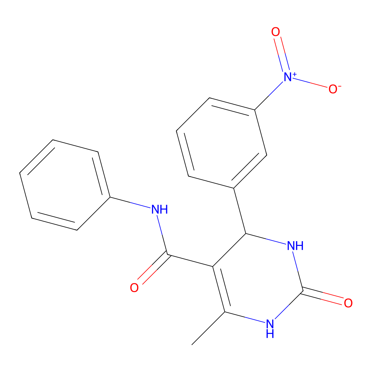 6-methyl-4-(3-nitrophenyl)-2-oxo-N-phenyl-1,2,3,4-tetrahydropyrimidine-5-carboxamide molecular structure, CAS 333768-02-8