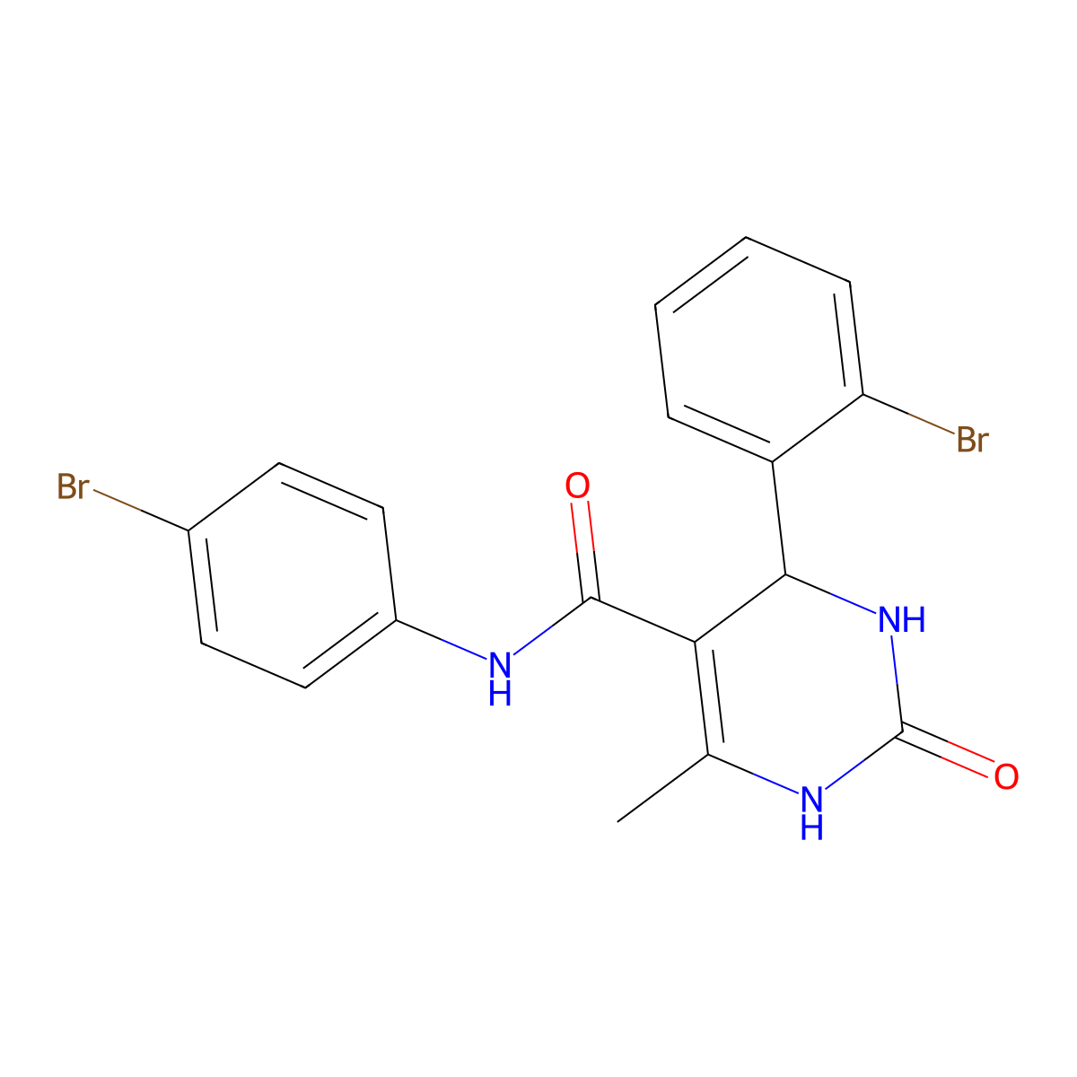 4-(2-bromophenyl)-N-(4-bromophenyl)-6-methyl-2-oxo-1,2,3,4-tetrahydropyrimidine-5-carboxamide molecular structure, CAS 333768-32-4