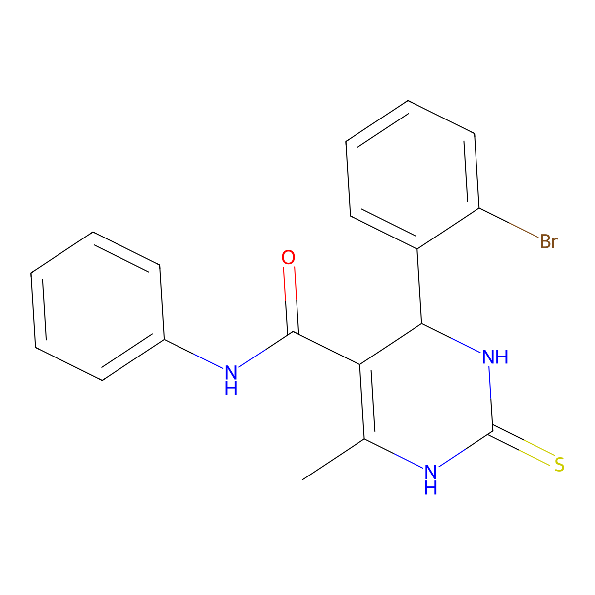 4-(2-bromophenyl)-6-methyl-N-phenyl-2-sulfanylidene-3,4-dihydro-1H-pyrimidine-5-carboxamide molecular structure, CAS 333768-38-0