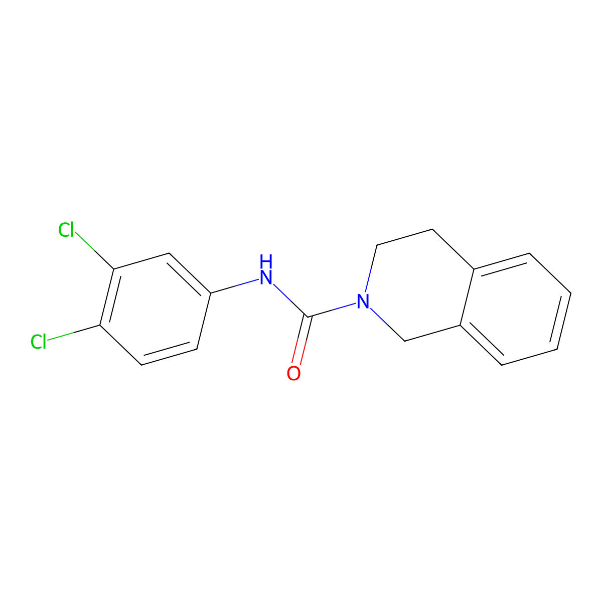 N-(3,4-dichlorophenyl)-3,4-dihydro-1H-isoquinoline-2-carboxamide molecular structure, CAS 333768-51-7