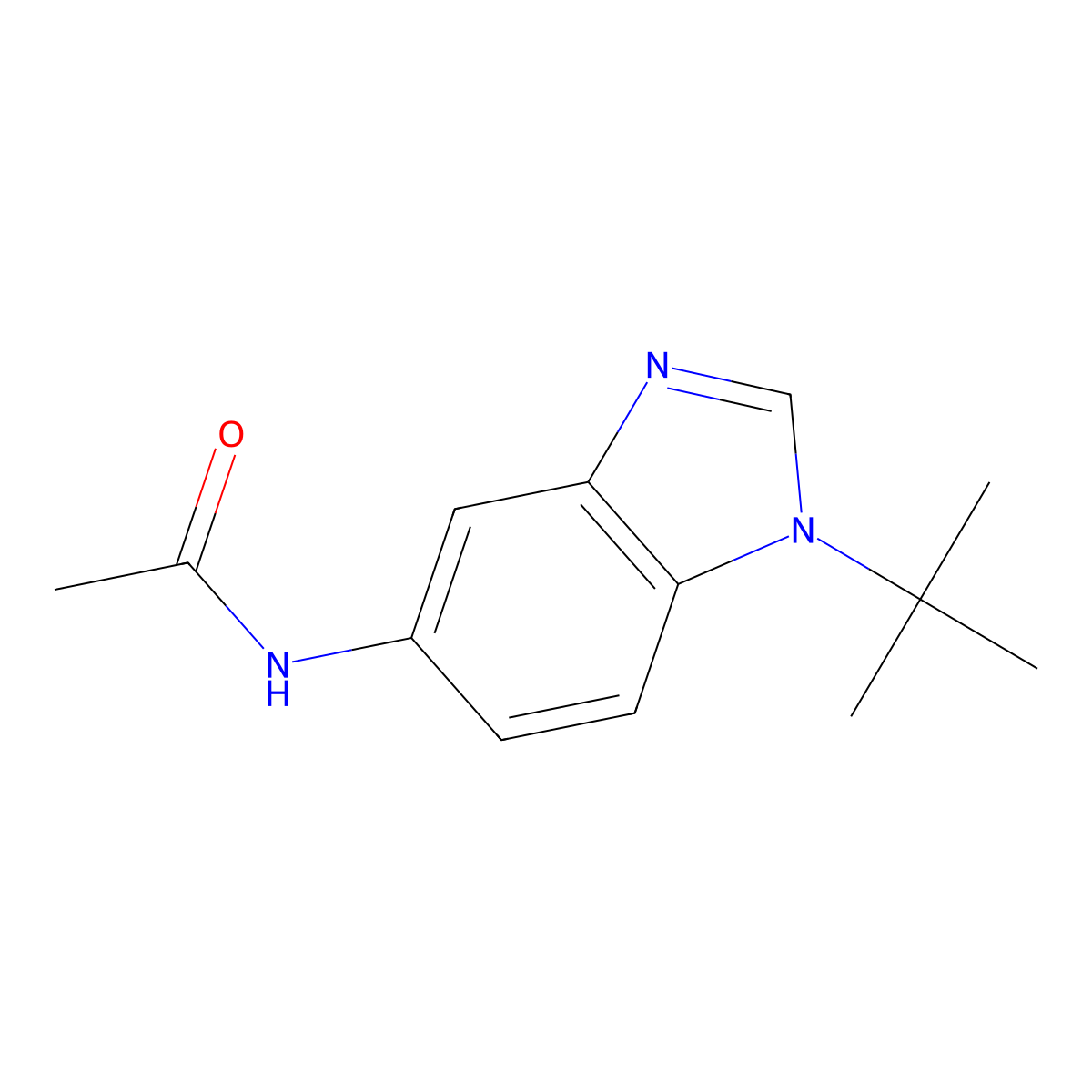N-(1-tert-butylbenzimidazol-5-yl)acetamide molecular structure, CAS 333770-44-8