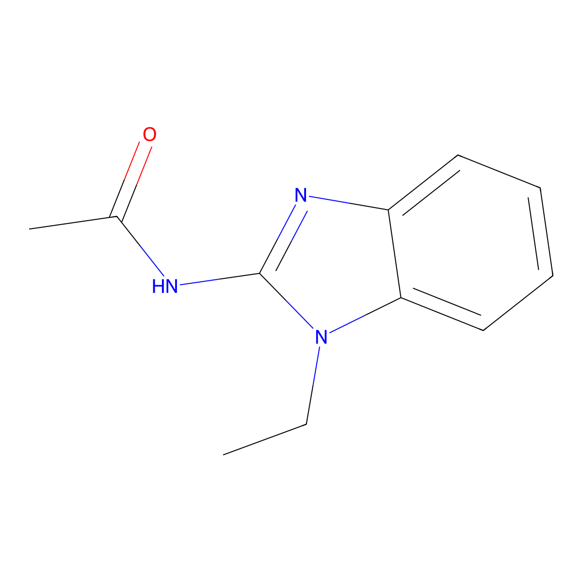 N-(1-ethyl-1H-1,3-benzodiazol-2-yl)acetamide molecular structure, CAS 333771-27-0