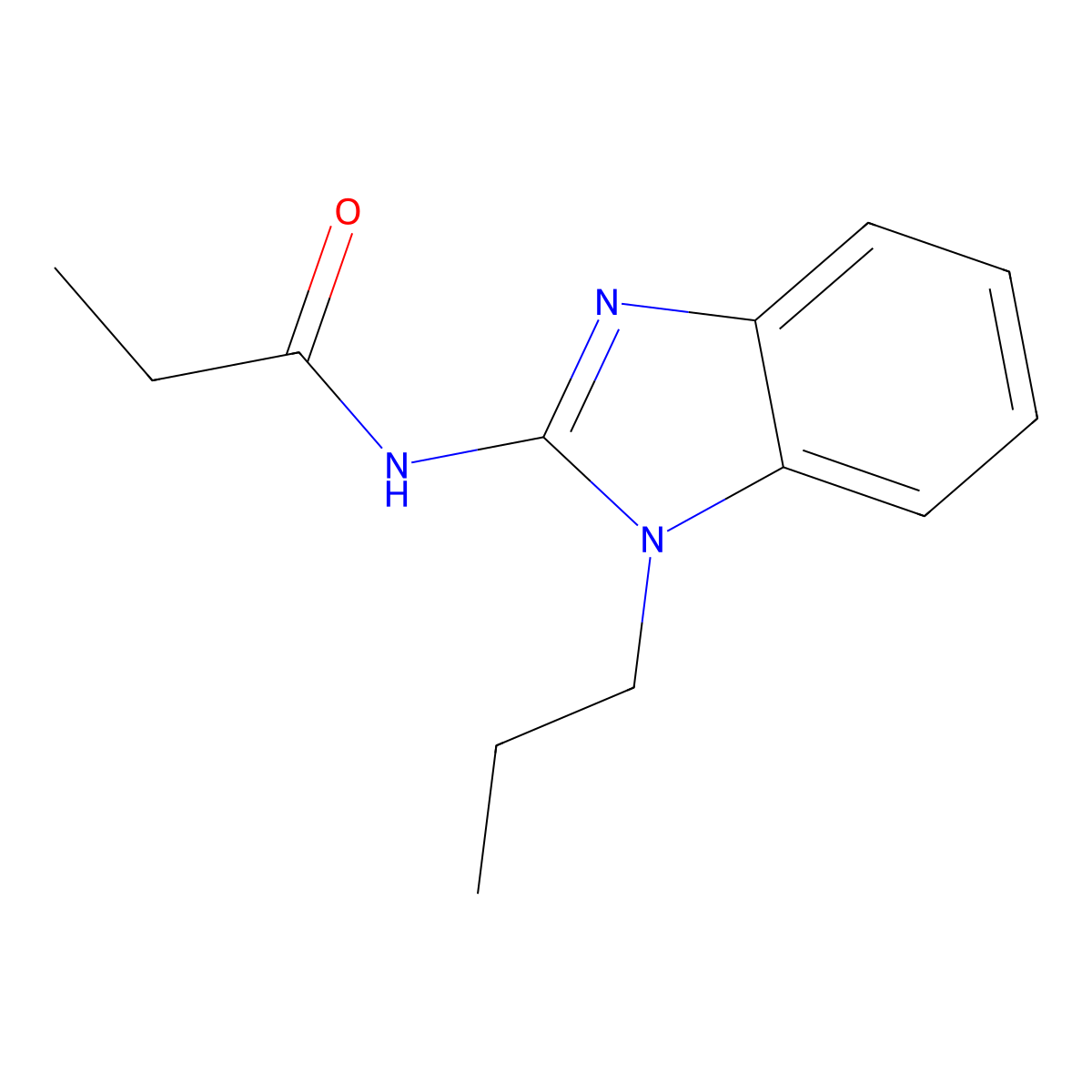 N-(1-propylbenzimidazol-2-yl)propanamide molecular structure, CAS 333771-28-1