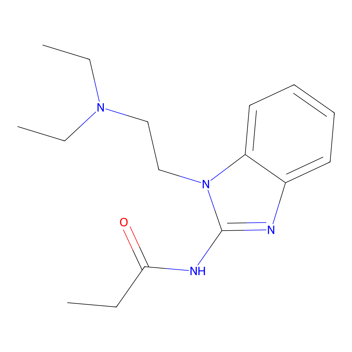 N-{1-[2-(diethylamino)ethyl]-1H-benzimidazol-2-yl}propanamide molecular structure, CAS 333771-30-5