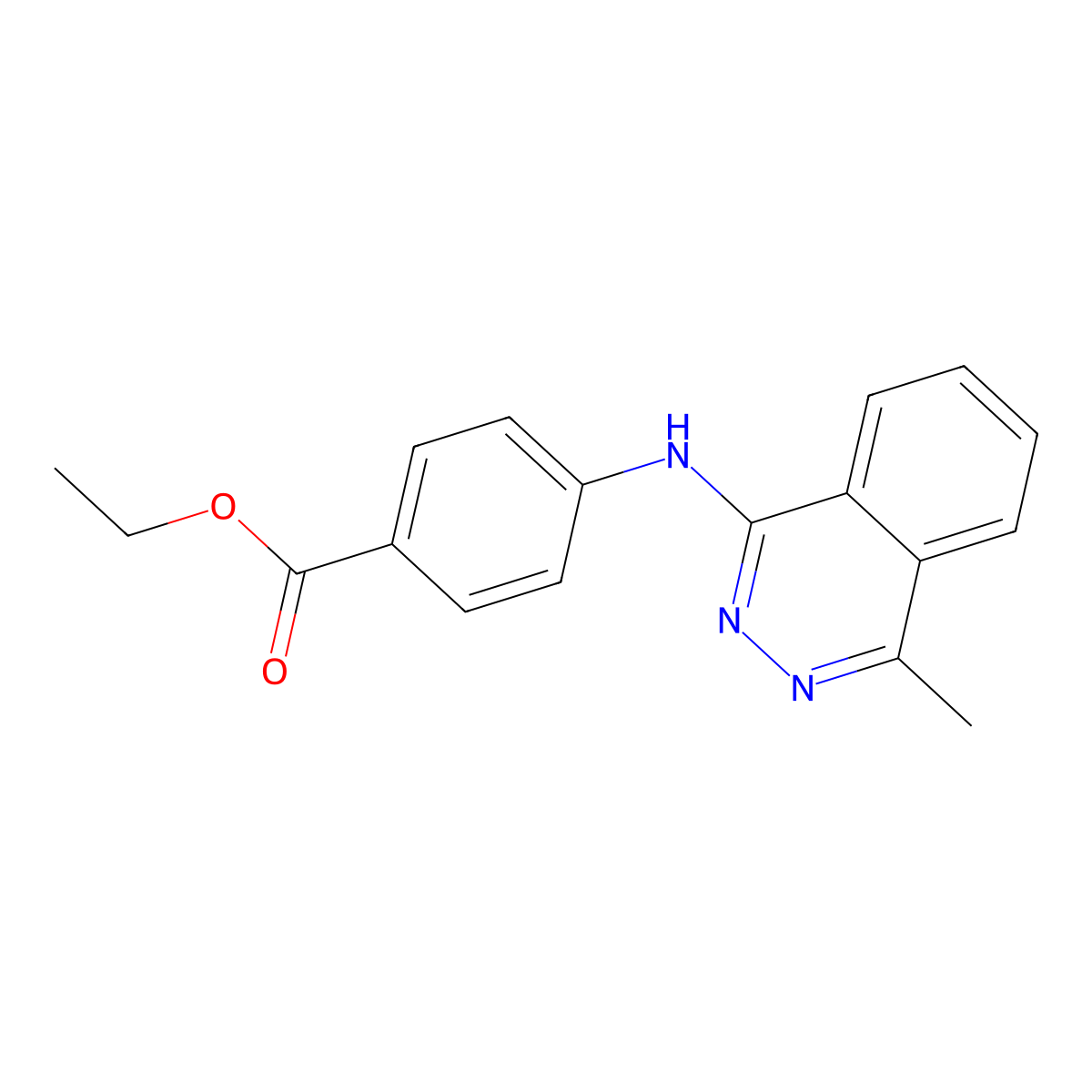 Ethyl 4-((4-methylphthalazin-1-yl)amino)benzoate molecular structure, CAS 333776-08-2