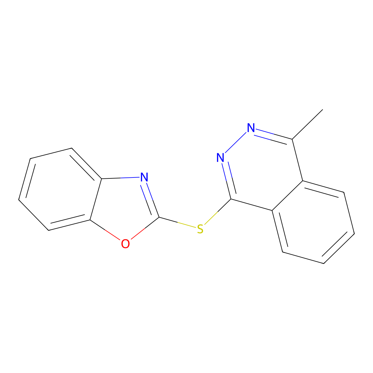 1-(1,3-Benzoxazol-2-ylsulfanyl)-4-methylphthalazine molecular structure, CAS 333776-13-9