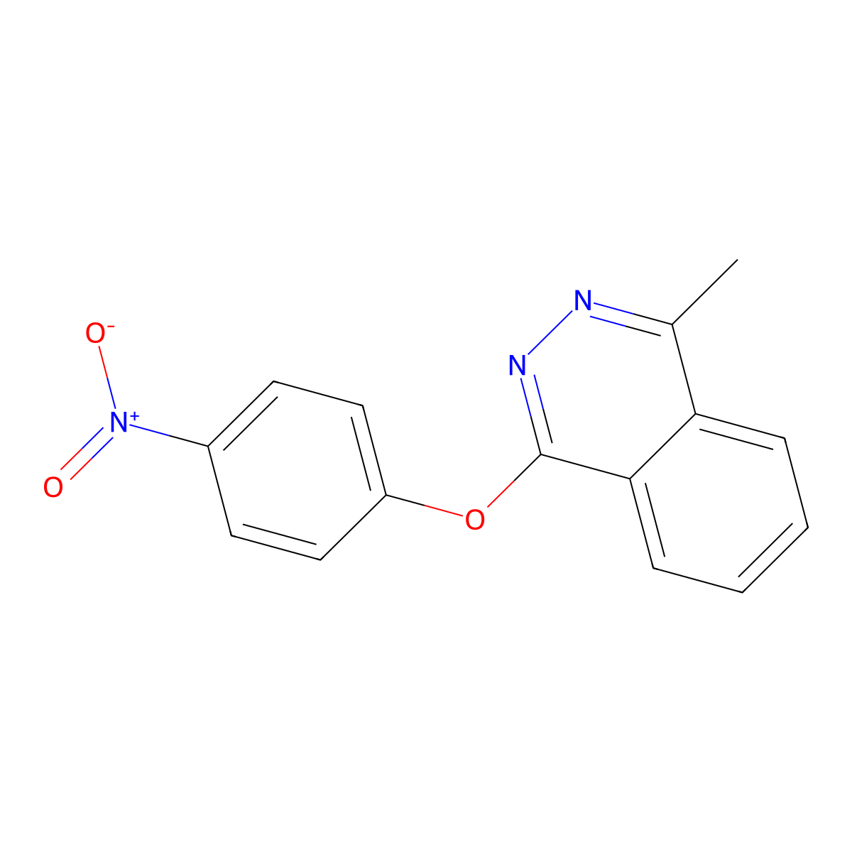 1-Methyl-4-(4-nitrophenoxy)phthalazine molecular structure, CAS 333776-16-2