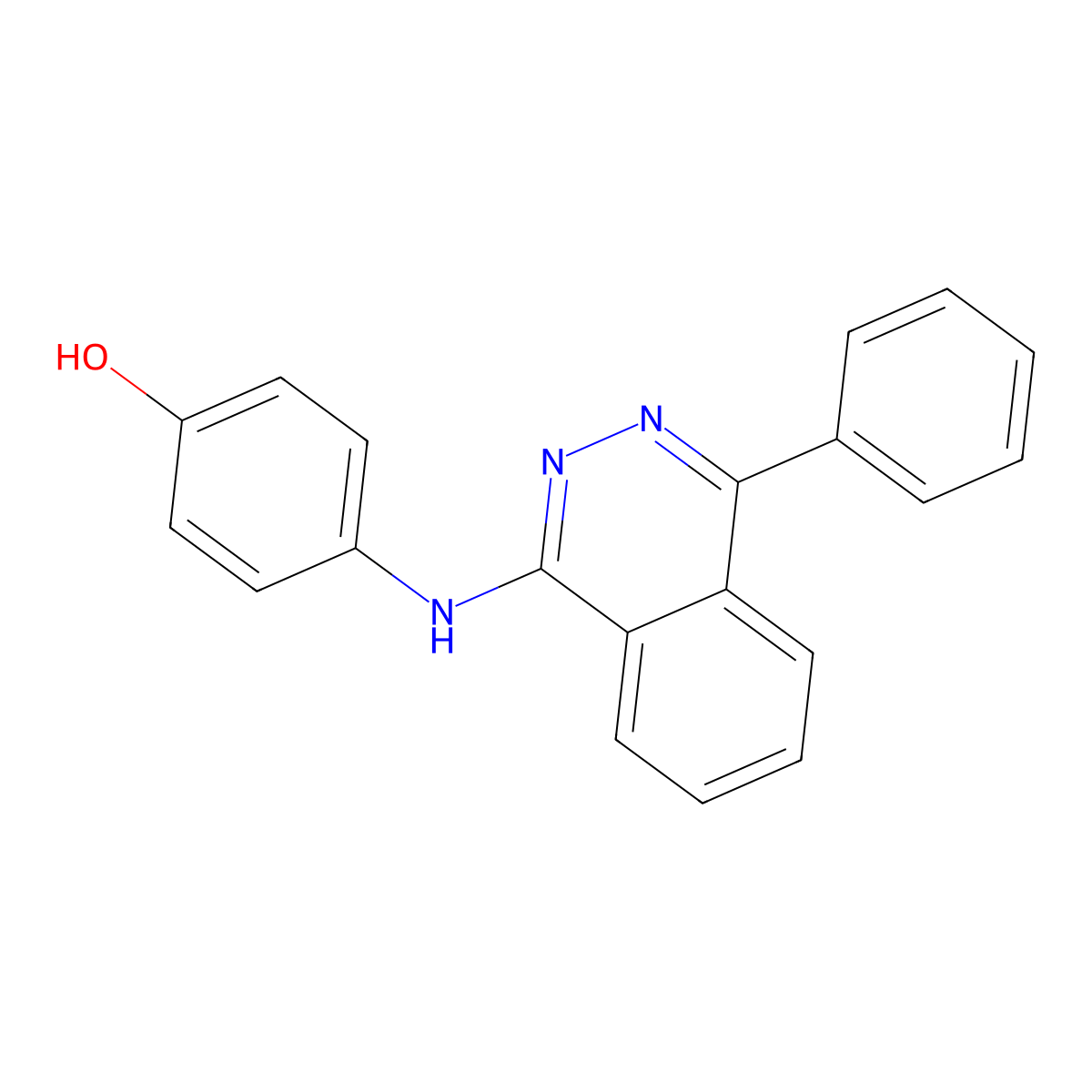 4-((4-Phenylphthalazin-1-yl)amino)phenol molecular structure, CAS 333776-18-4