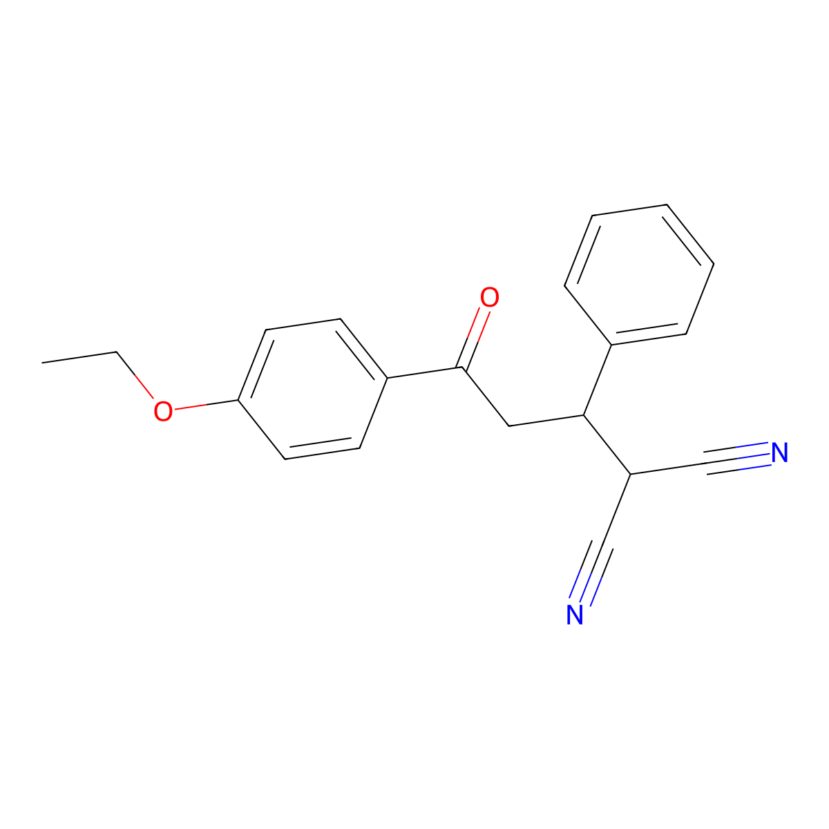 2-(3-(4-Ethoxyphenyl)-3-oxo-1-phenylpropyl)malononitrile molecular structure, CAS 333778-01-1