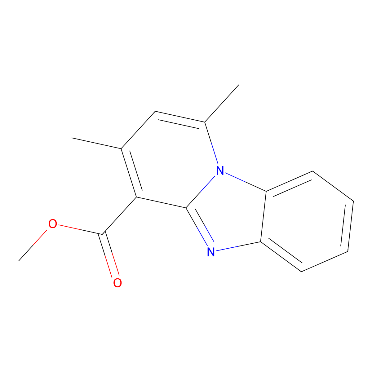Methyl 1,3-dimethylpyrido[1,2-a]benzimidazole-4-carboxylate molecular structure, CAS 333778-76-0