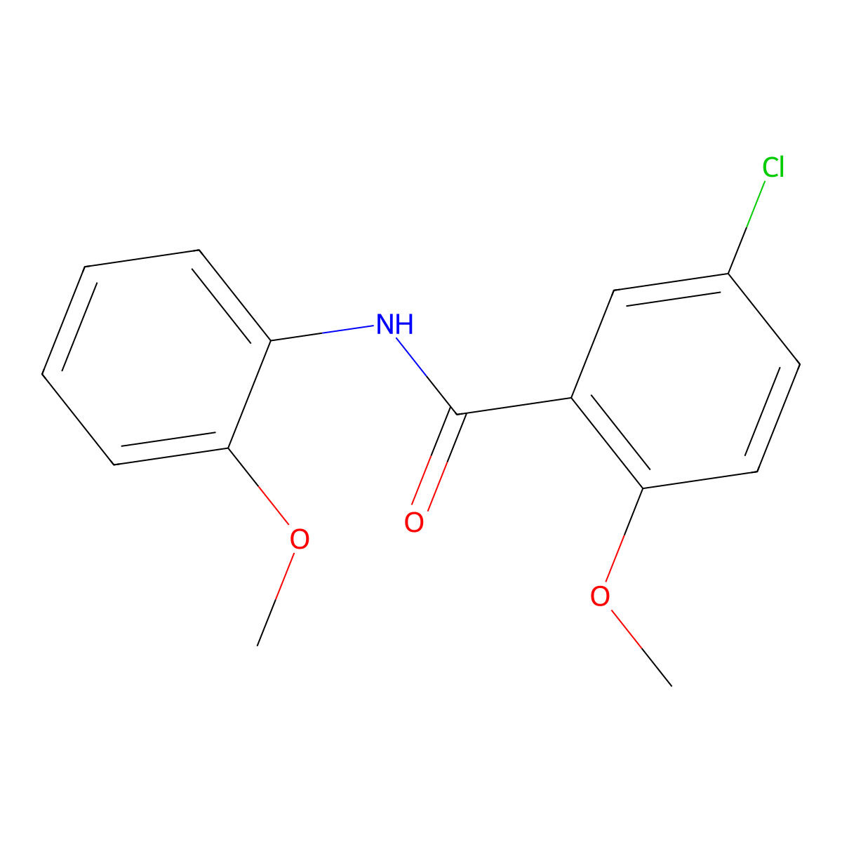 5-chloro-2-methoxy-N-(2-methoxyphenyl)benzamide molecular structure, CAS 333779-77-4