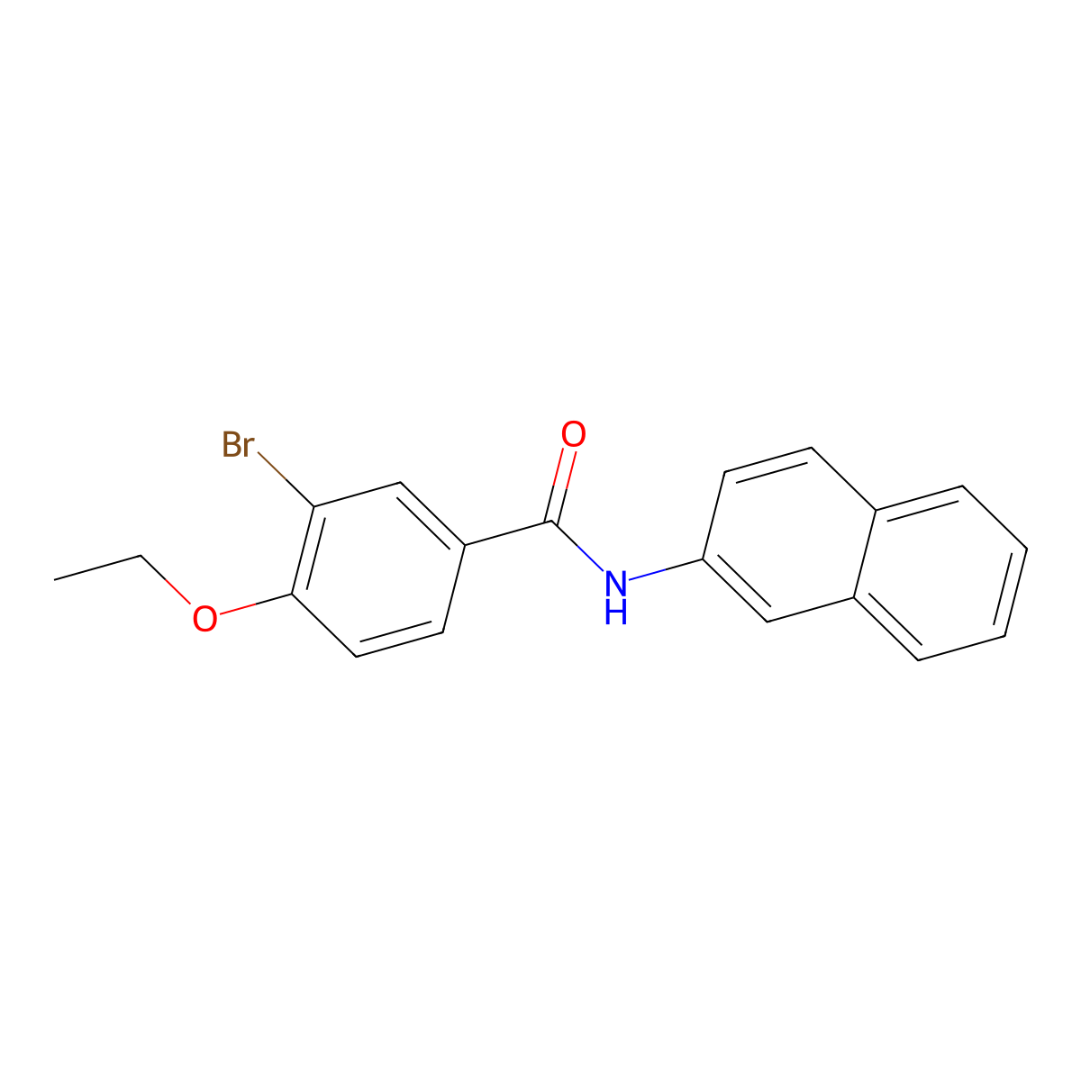 3-bromo-4-ethoxy-N-naphthalen-2-ylbenzamide molecular structure, CAS 333779-81-0