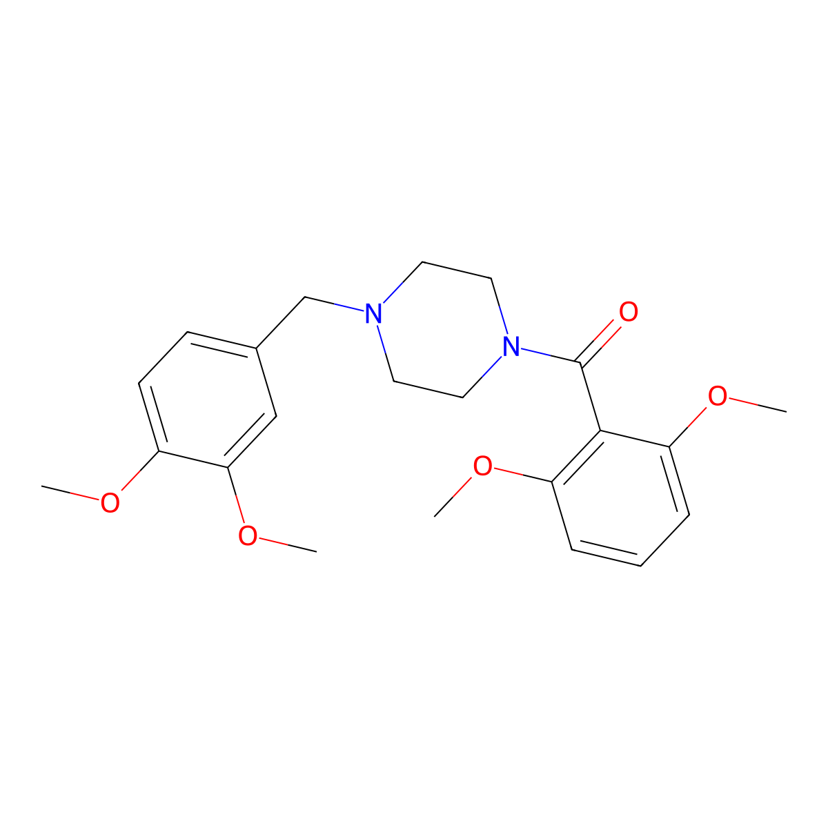 [4-(3,4-Dimethoxybenzyl)piperazin-1-yl](2,6-dimethoxyphenyl)methanone molecular structure, CAS 333780-60-2