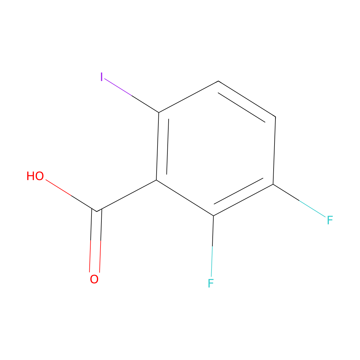 2,3-Difluoro-6-iodobenzoic acid molecular structure, CAS 333780-75-9