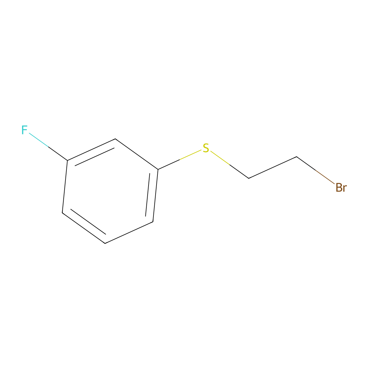 1-[(2-Bromoethyl)sulfanyl]-3-fluorobenzene molecular structure, CAS 333782-25-5